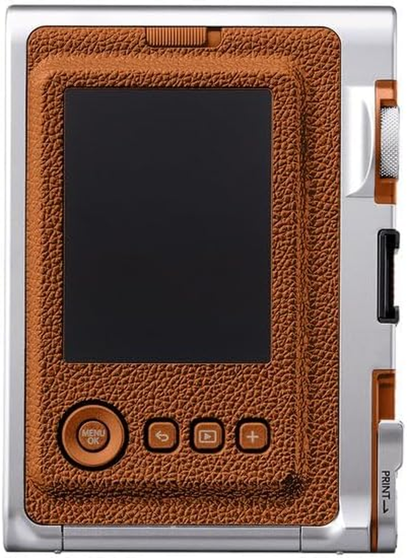 Fujifilm Instax Mini Evo Hybrid Instant Camera (Instant Camera/Smartphone Printer/Digital Camera), Brown INS MINI EVO Brown C - Black image number 4