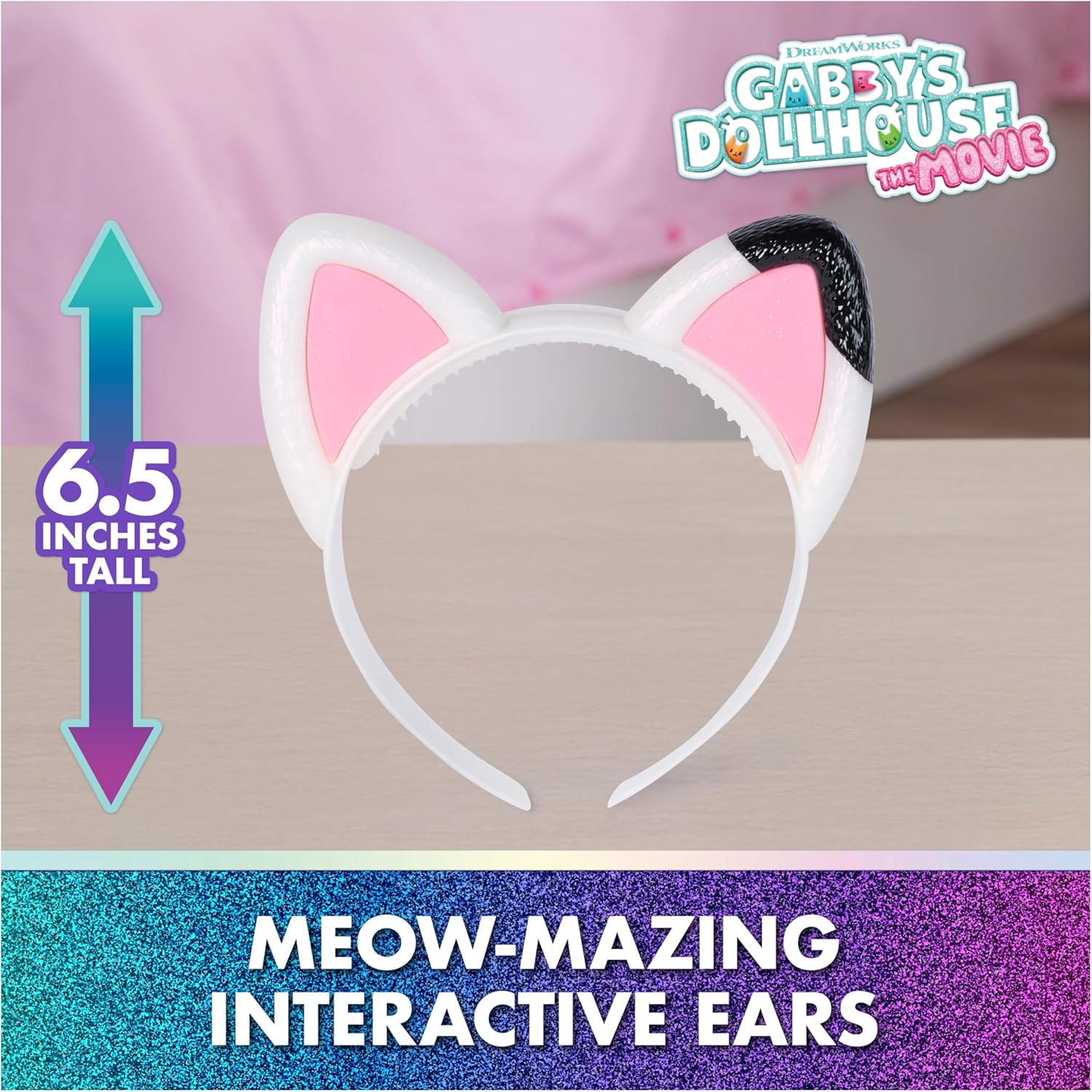 Gabby'S Dollhouse: the Movie, Meow-Mazing Interactive Ears, Hairband with Lights, Sounds and 3 Modes of Play, Kids Toys for Girls and Boys Ages 3 and Up image number 1