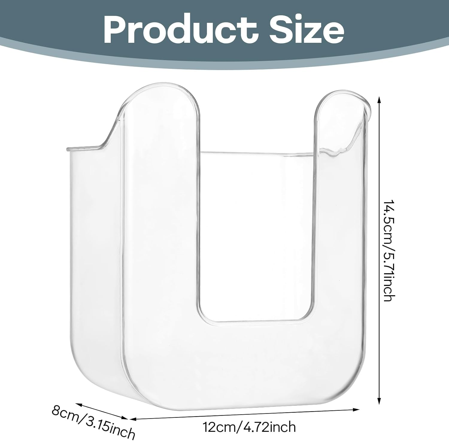 Wipes Dispenser, Wall-Mounted Rectangular Transparent Plastic Wipes Holder for Bathroom, Kitchen, Bedroom