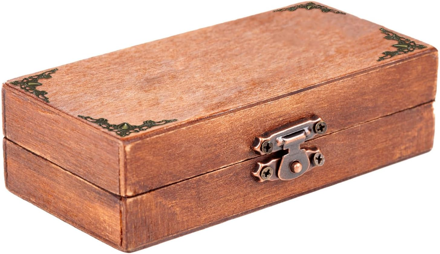 48 Solid Pure Copper Box Corner Protectors, Retro Table Edge Cover, Cabinet Furniture Decoration Edge Safety, Desktop Jewelry Box Corner Protectors (Bronze) - Gold image number 7