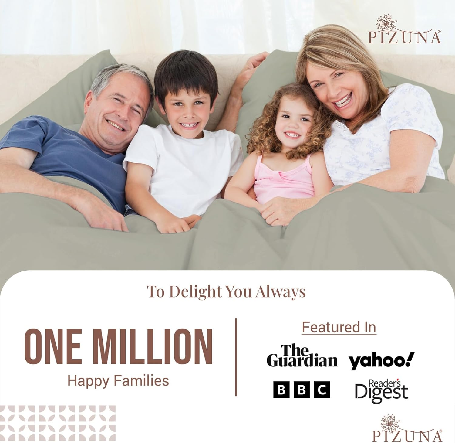 Pizuna Cotton Pillow Case Standard Size, Soft 500 Thread Count, 100% Combed Cotton Sateen Weave Hotel Quality Pillowcases (Antique Silver Pillow Covers Set of 2)