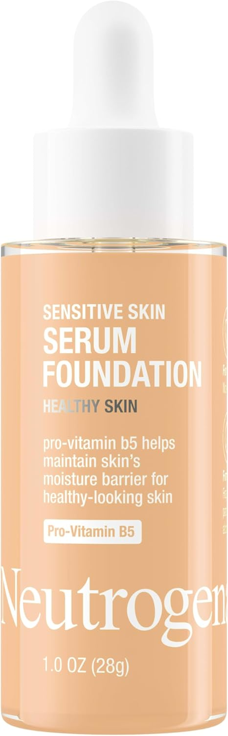 Neutrogena Healthy Skin Sensitive Skin Serum Foundation with Pro-Vitamin B5, Color Correcting & Pore Minimizing Liquid Foundation & Face Serum, Buildable Coverage, Medium 02, 1 Oz