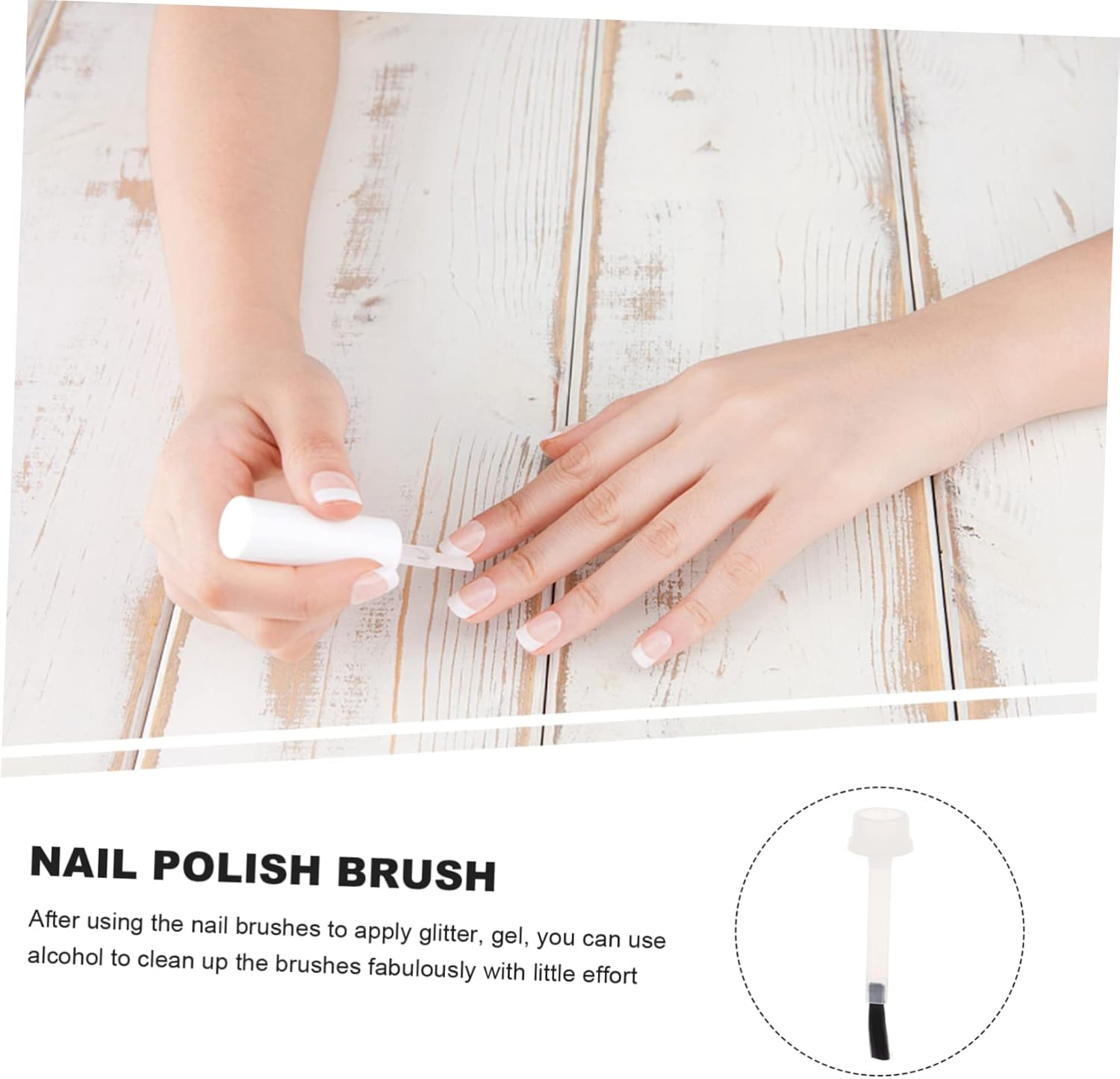 GANAZONO 20Pcs Nail Polish Brush Replacement Nail Art Brush Manicure Tools for Home Professional Use image number 1
