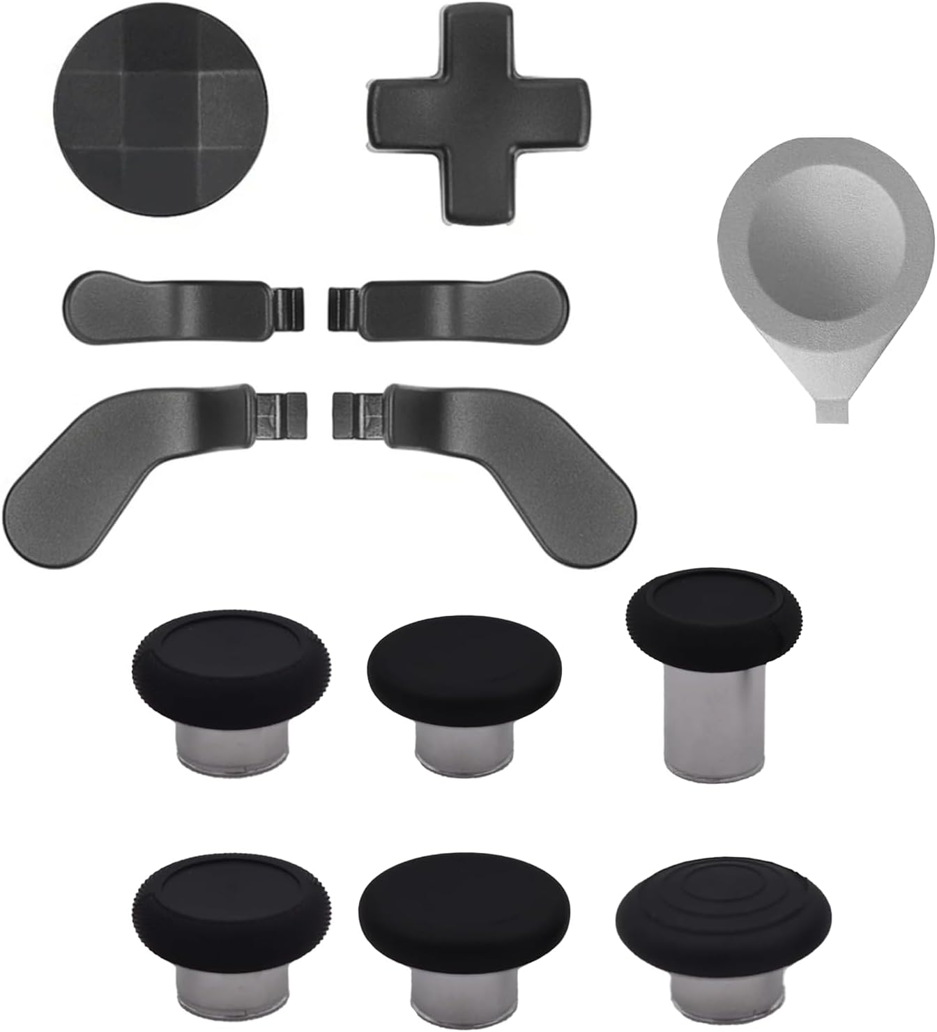 13 in 1 Elite Controller Paddles for Xbox Elite Series 2 Core Controllers Component Set with 6 Metal Thumbsticks & Tool, 2 D-Pads, 4 Paddles for Xbox Elite Series 2 (Black)
