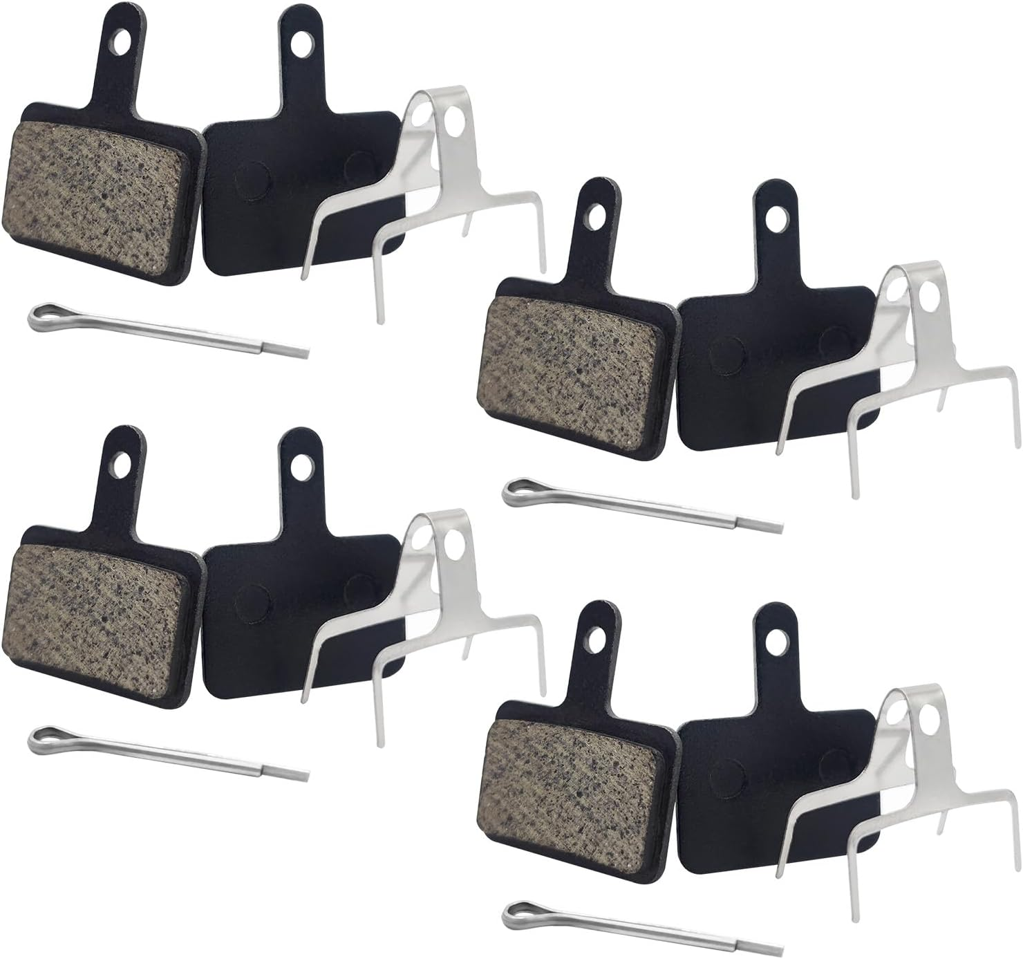 Blingkingdom 4 Pairs Bicycle Disc Brake Pads, Resin Brake Pads Replacement, Compatible with M315 M355 M515 M525 C501 C601 M375 M395 M415 M416 M446 M465 M475 M485 M486 (Black) image number 4