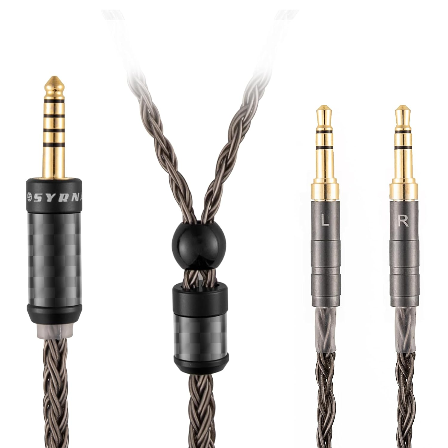 SYRNARN 4.4Mm Balanced Headphone Cable Compatible with Hifiman Sundara, Susvara, Ananda, Arya, HE400SE, HE4XX, Edition XS, He-400I 16 Core Upgrade Replacement Cord (With 4.4Mm Balanced, 2Meters/6.5Ft)