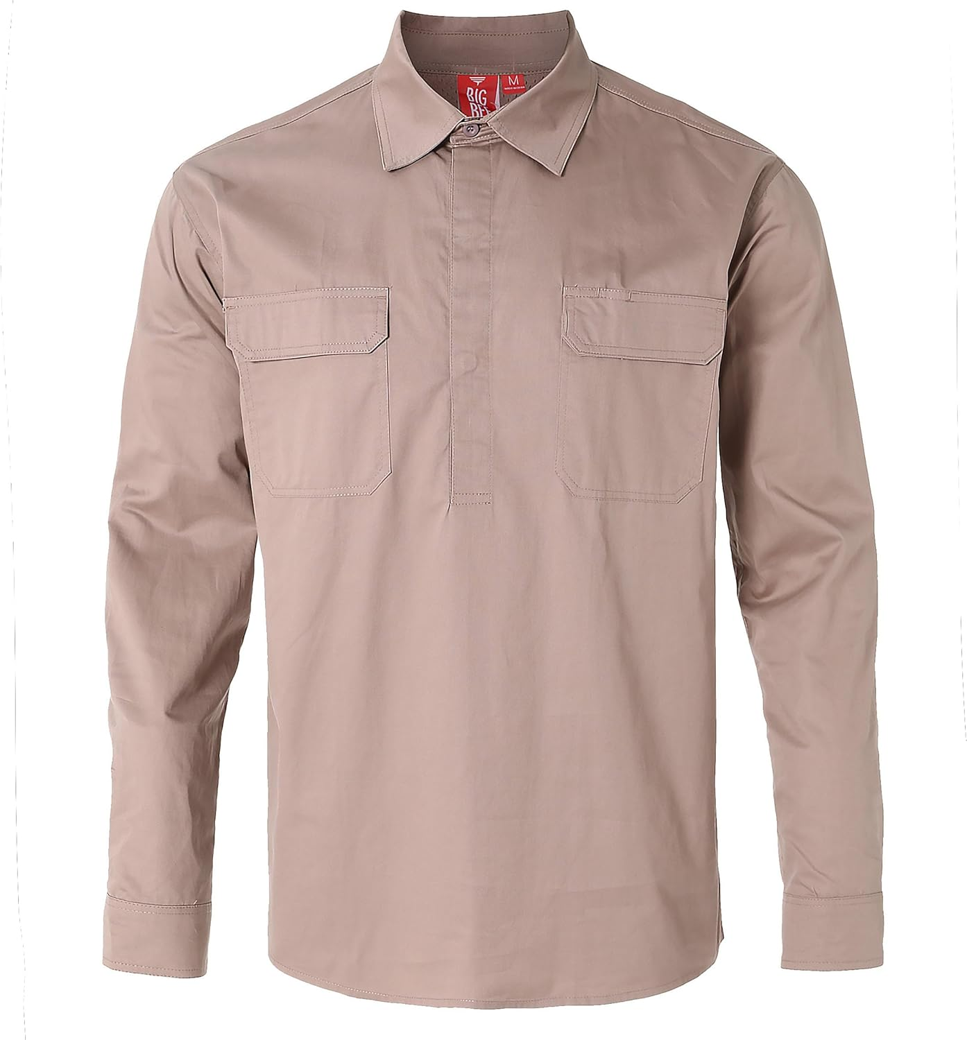 BIG BEE Men&rsquo;S Cotton Work Shirt &ndash; Lightweight, Durable Traditional Workwear