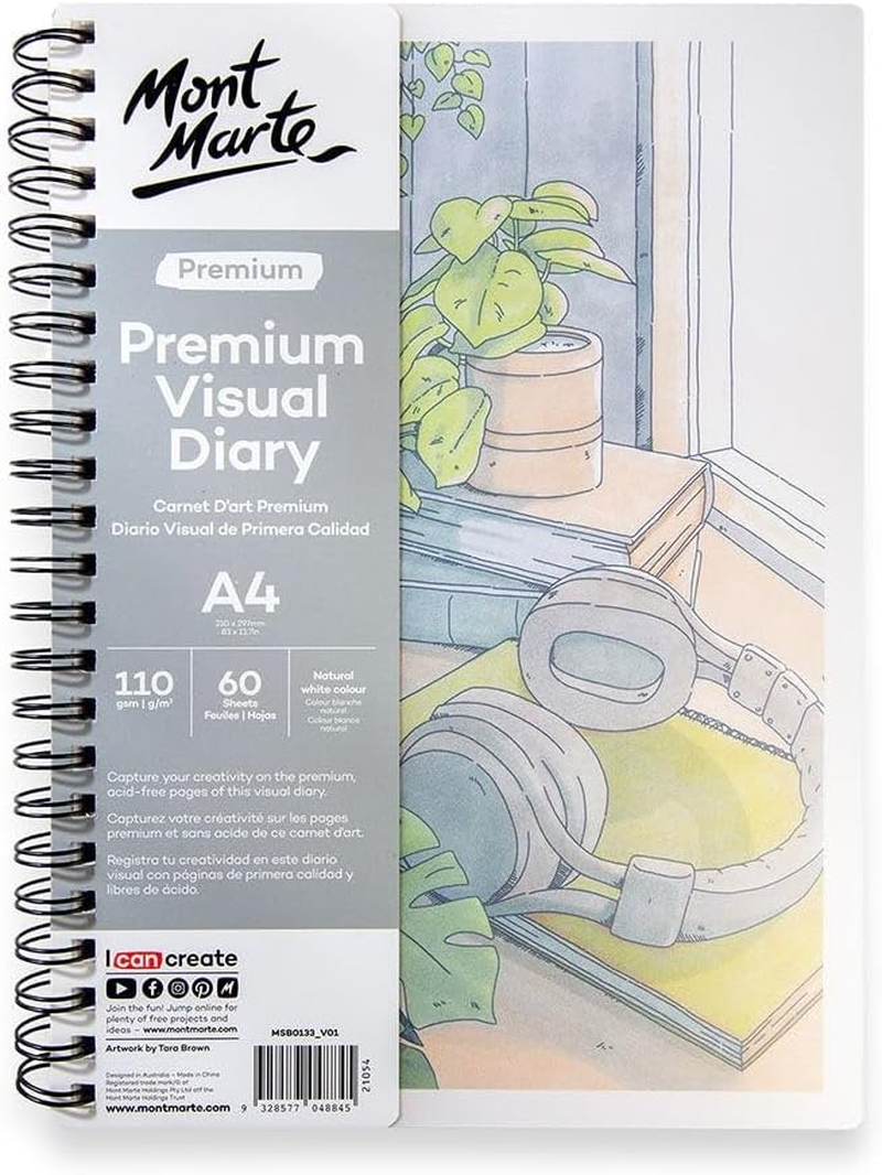 Mont Marte 110Gsm Premium Visual 60 Sheets Diary, A4 Size image number 6