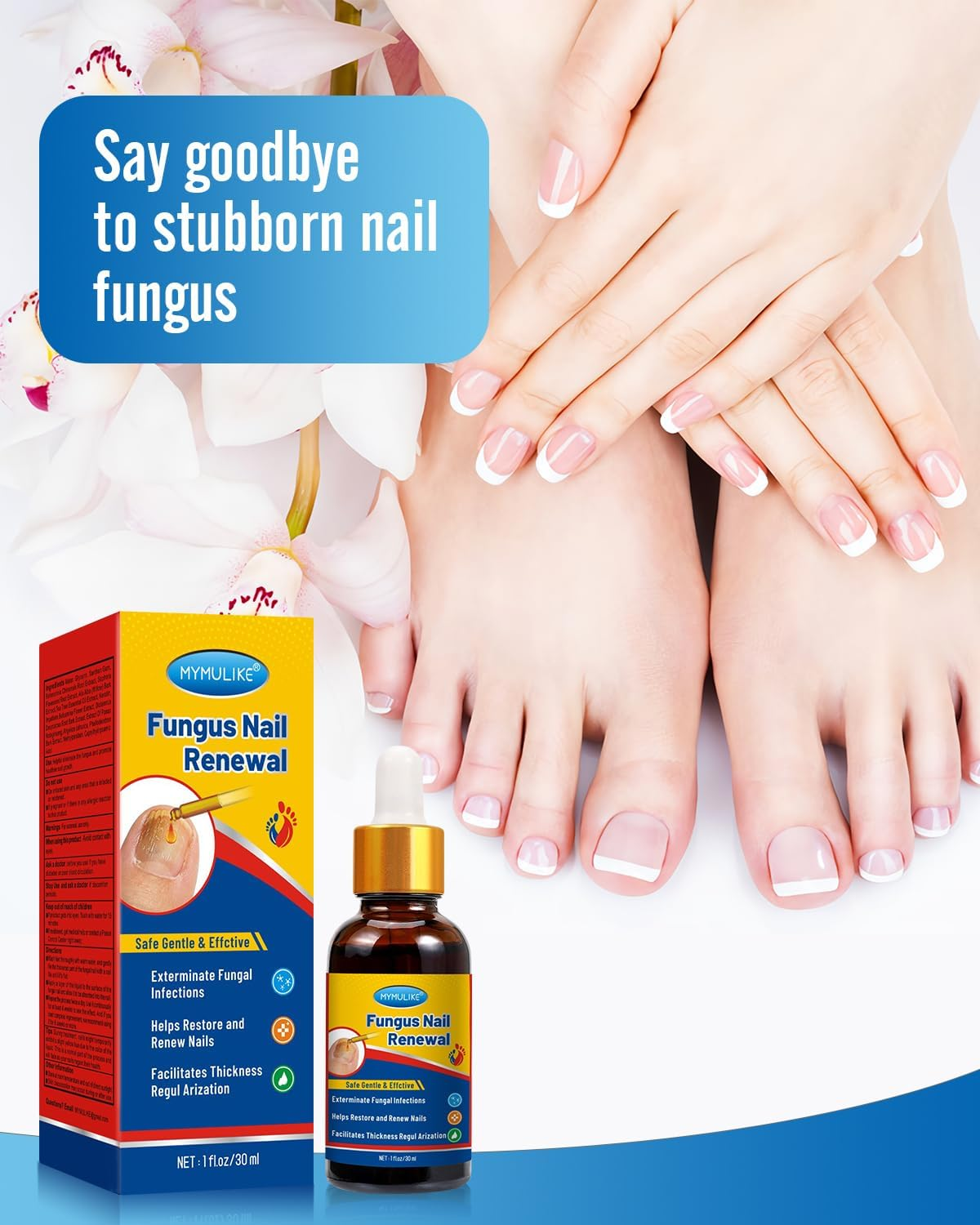 MYMULIKE Nail Repair, Nail Renewal Liquid, Extra Strength Nail Solution for Damaged and Discoloured Nails Fast Acting for Woman and Man image number 5