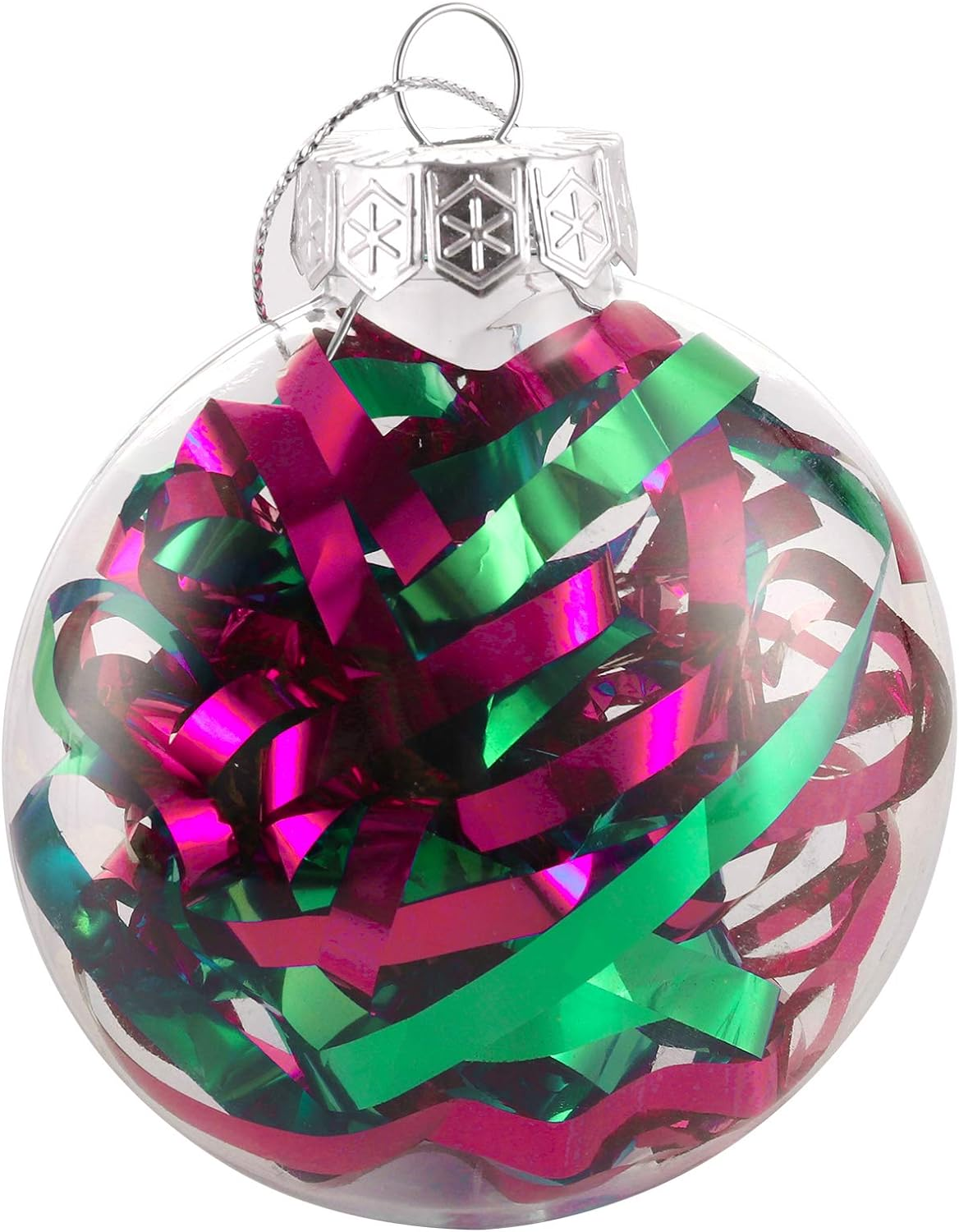 Kingrol 15 Pack Ornament Discs, 3.15 Inch Clear Plastic Fillable Ornament Ball for DIY Craft Projects, Christmas, Wedding, Party, Home Decor image number 6