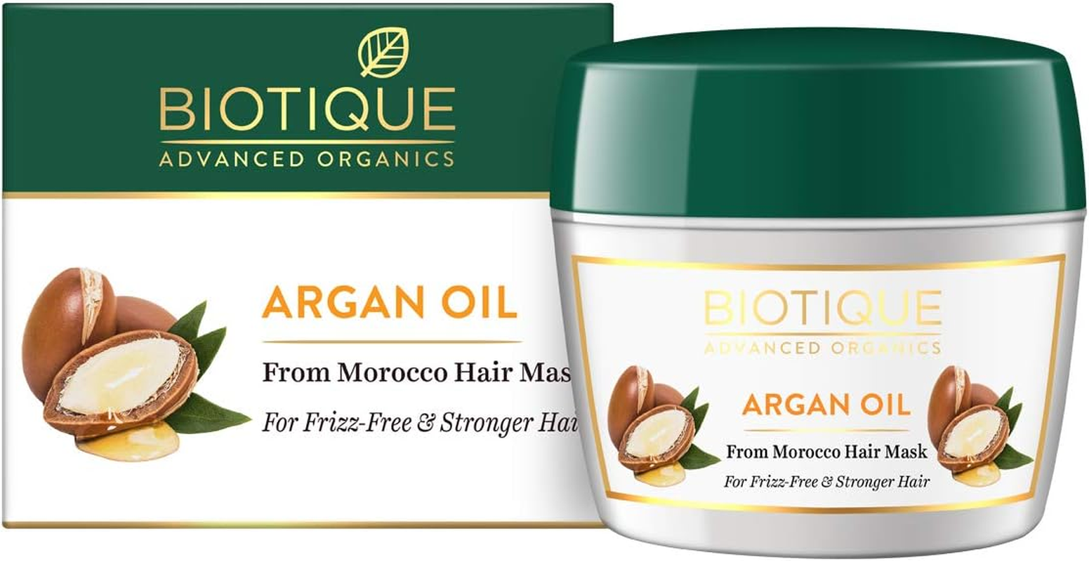 Biotique Argan Oil Hair Mask from Morocco (Ideal for Frizz -Free and Stronger Hair), 175G image number 3
