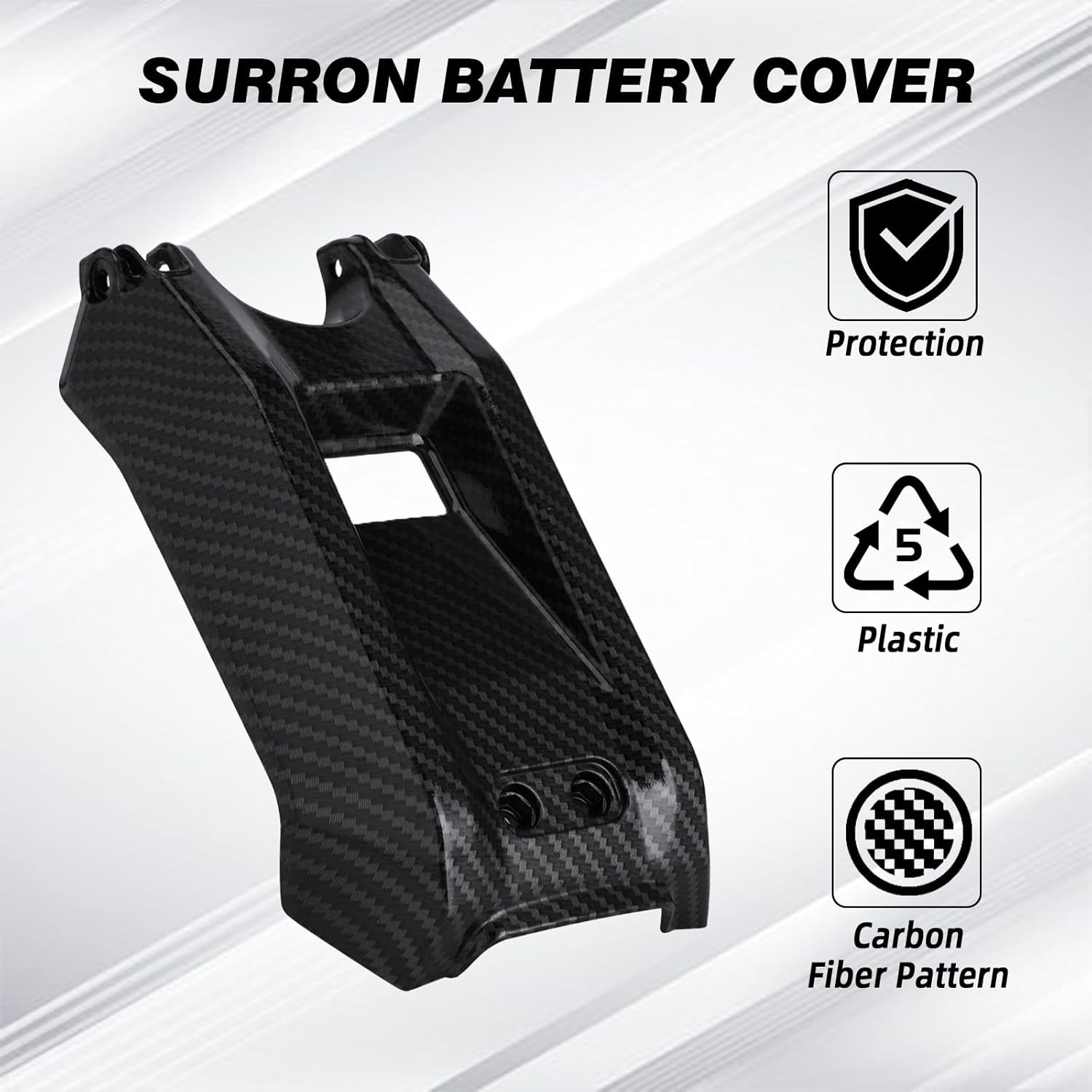 JFG RACING Sur Ron Battery Cover Carbon Fiber Pattern for Surron Light Bee X/S Electric Dirt Bike image number 6