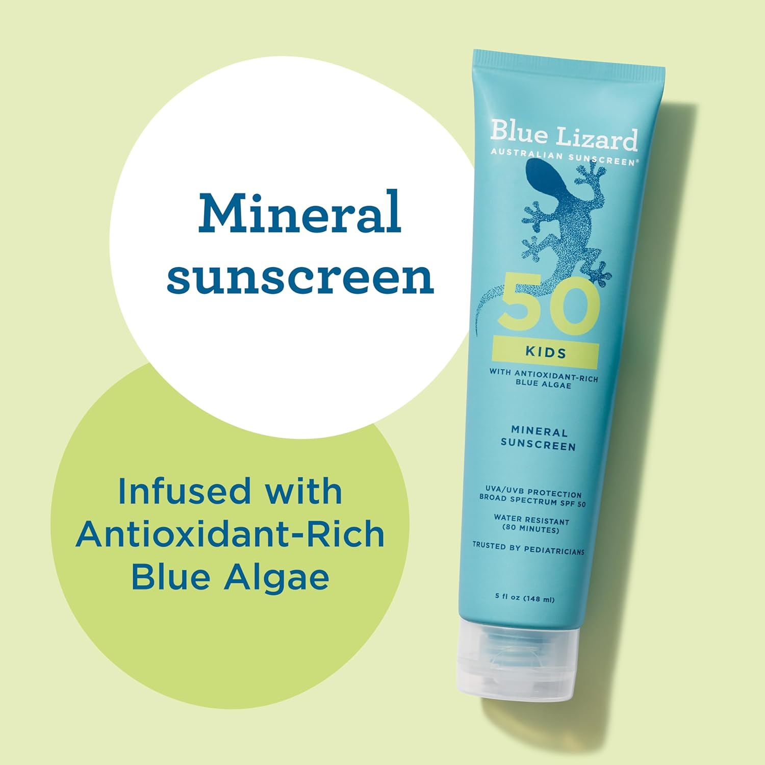 BLUE LIZARD Kids Sunscreen Lotion SPF 50+ 5Oz Tube, Cream image number 6