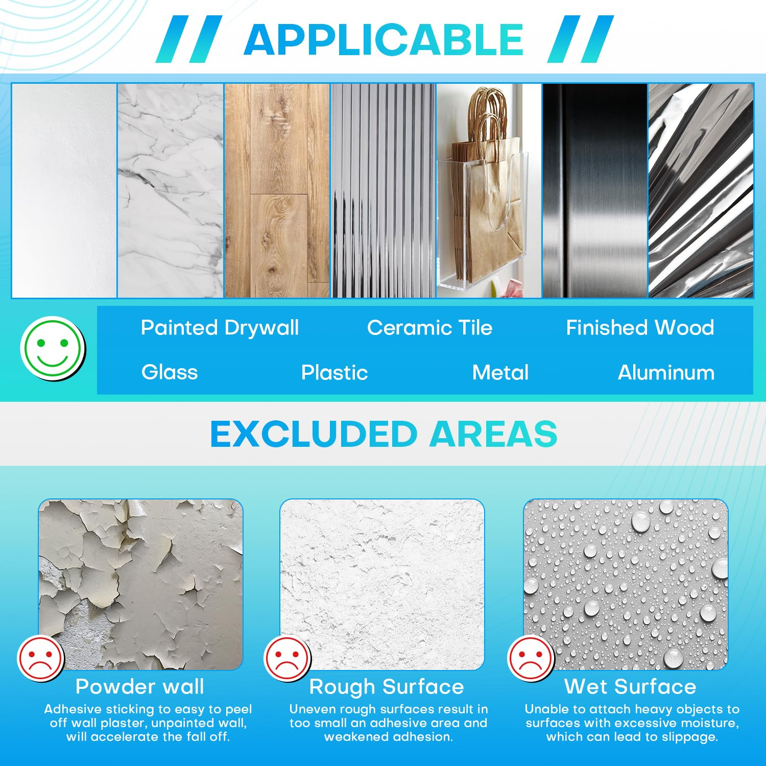 300 PCS Double-Sided Adhesive Tape for Acoustic Soundproofing Foam Panels, Heavy Duty Wall Panel Square Adhesive Pads, Pad Mounting Adhesive Double-Sided Tape Wall Sticky for Hanging