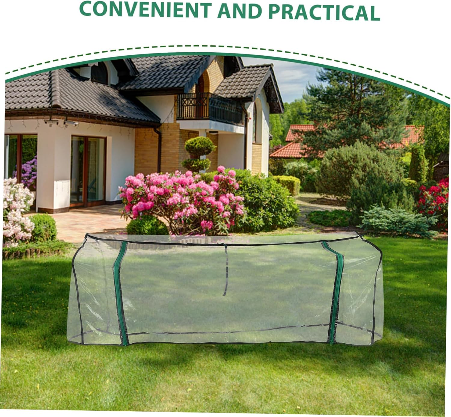 PVC Garden Warm House Cover for Raised Garden Bed 130X60X50Cm Animal Protection Greenhouse Tent Frost Protection for Outdoor Plants image number 1
