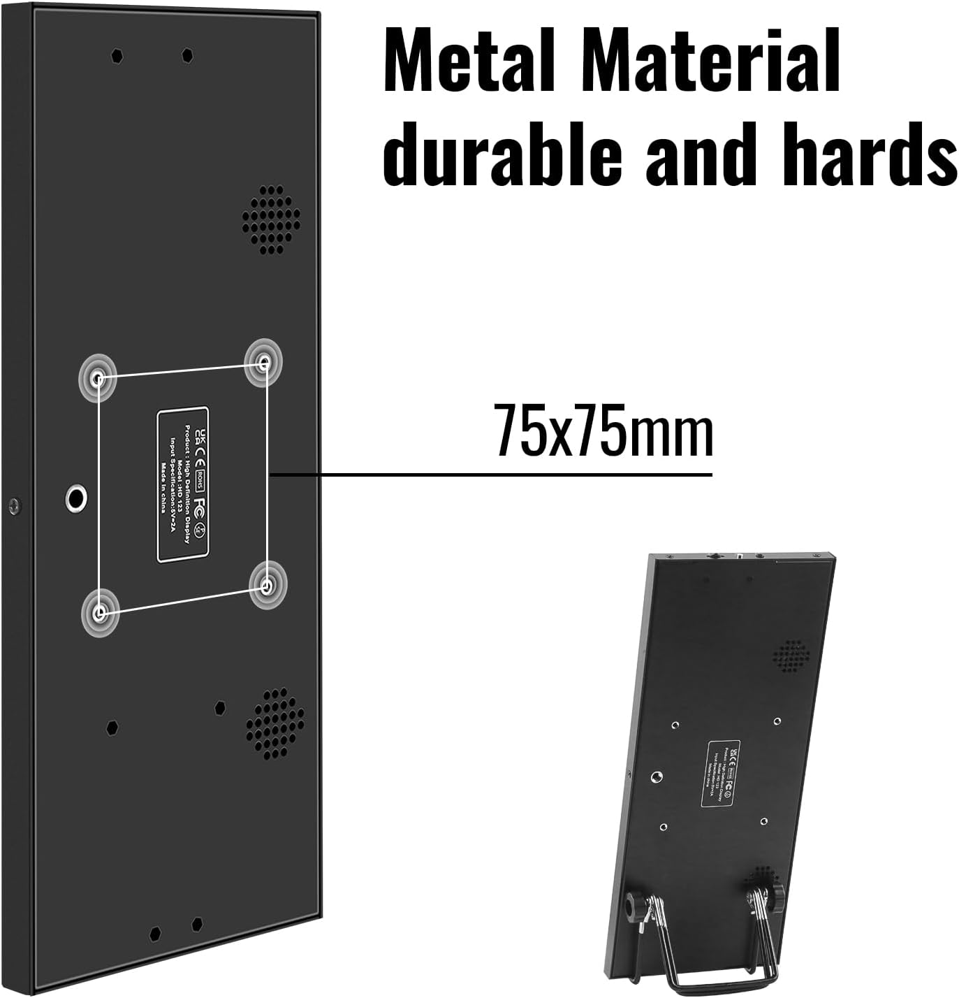 12.3 Inch Secondary Monitor, IPS Stretched Bar LCD Travel Display 1920 * 720 HDMI USBC, Mini Portable Monitor Metal Material for Laptop Computer Windows Aida64 GPU CPU RAM Monitoring,Built-In Speaker image number 2