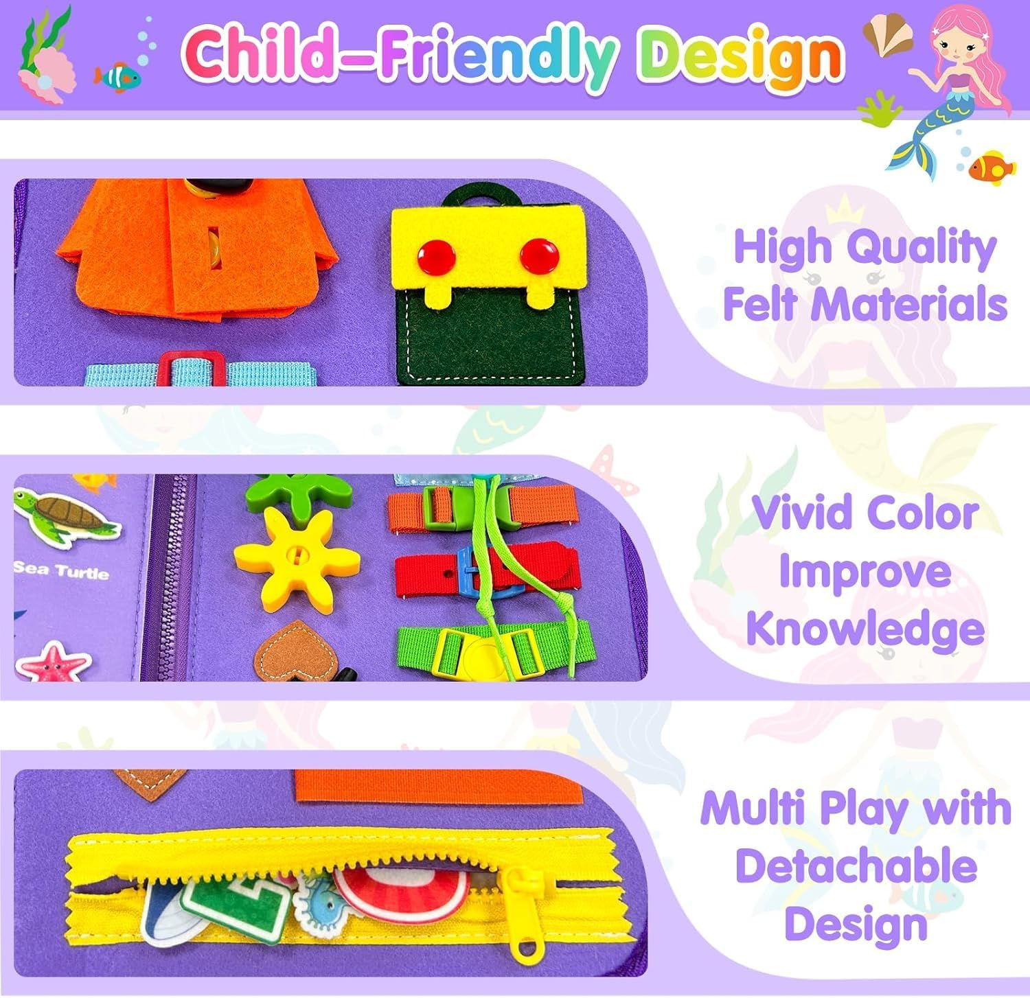 Busy Board Montessori Toys for 3 4 5 6 7 Year Old Toddlers,7 in 1 Busy Book for 3-10 Boys Girls,Educational Activity for Sensory Play,Travel Toys for Plane,Car,Birthday Gifts for Kids image number 5