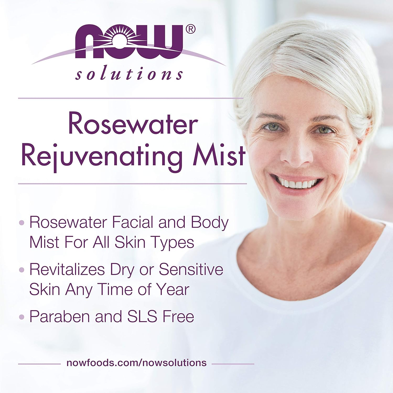 Now Rosewater Rejuvenating Mist 118Ml image number 3