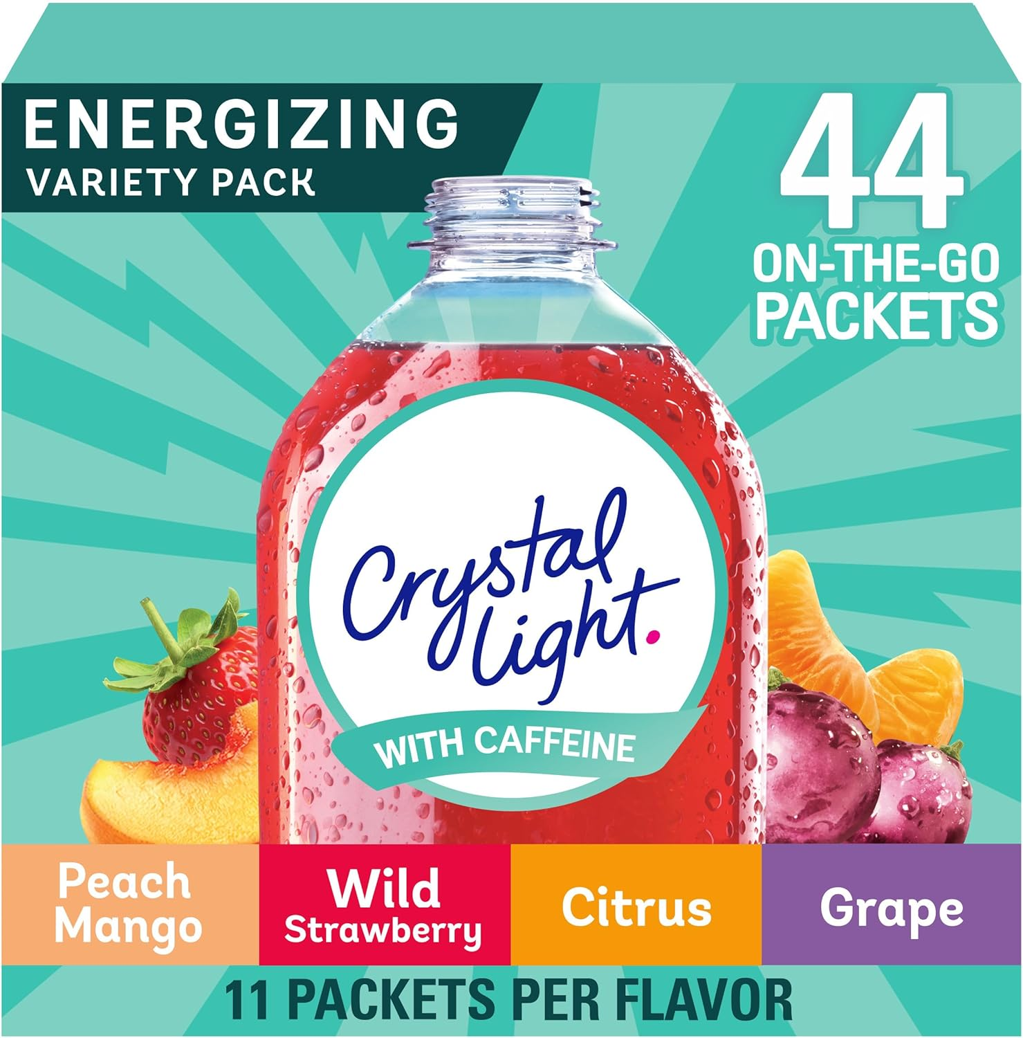 Crystal Light Energizing Variety Pack, 44 Ct. On-The-Go Packets image number 1