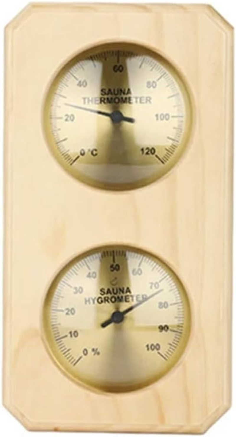Sauna Thermometer 2 in 1 Wooden Sauna Hygrothermograph Indoor Celsius Thermometer & Hygrometer for Hotel or Sauna Room Easy Install image number 6