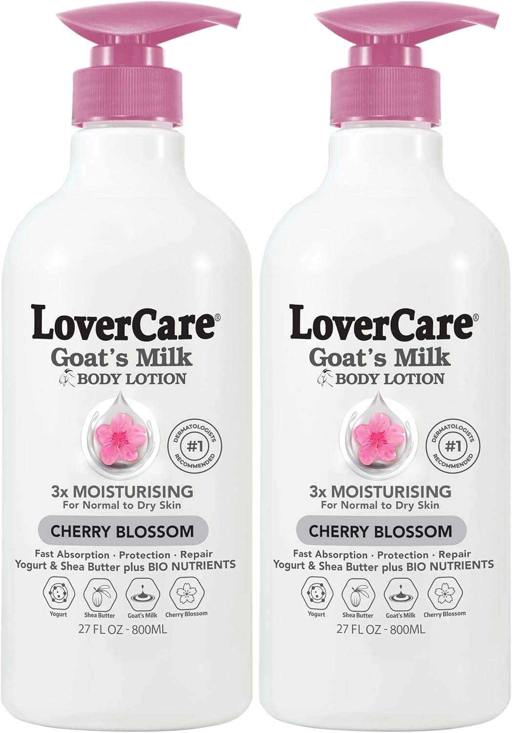 Pack of 2- Lovercare Goat'S Milk Body Lotion 800Ml Cherry Blossom image number 5