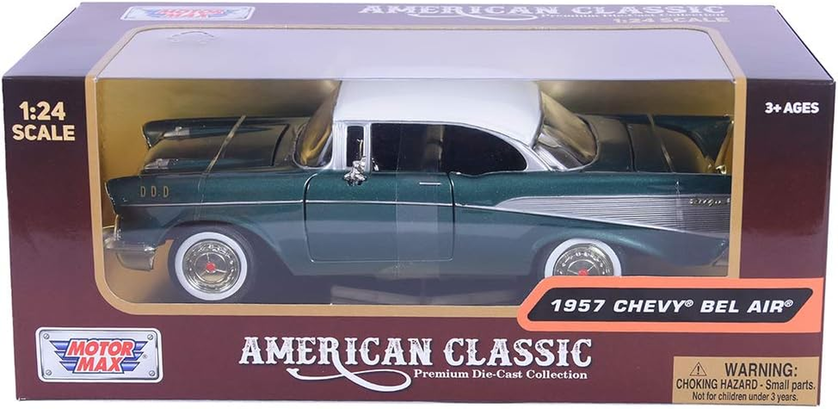Motormax 1:24 Die-Cast 1957 Chevy Bel Air - Colors May Vary