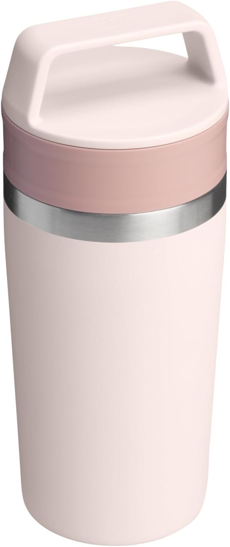 Stanley Cafe to Go Travel Mug 12 Oz | Leakproof Two-Part Drink through Lid | Tumbler Cup for Coffee, Tea and Drinks | Insulated Stainless Steel Coffee Mug | Bpa-Free | Rose Quartz