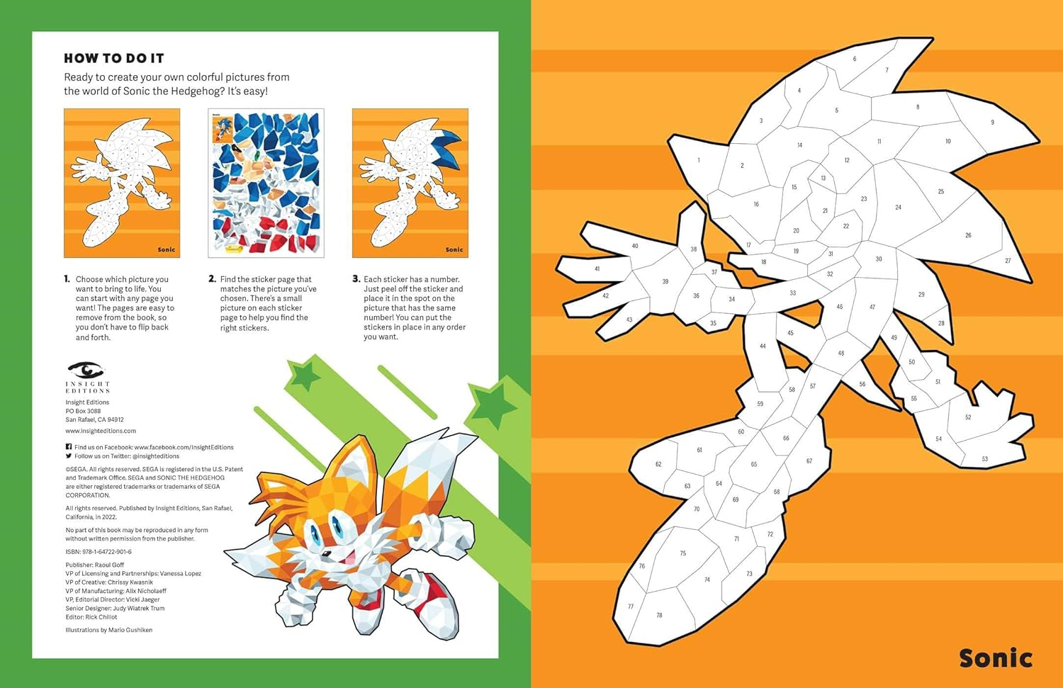 Sonic the Hedgehog: the Official Color by Sticker Book (Sonic Activity Book) image number 1