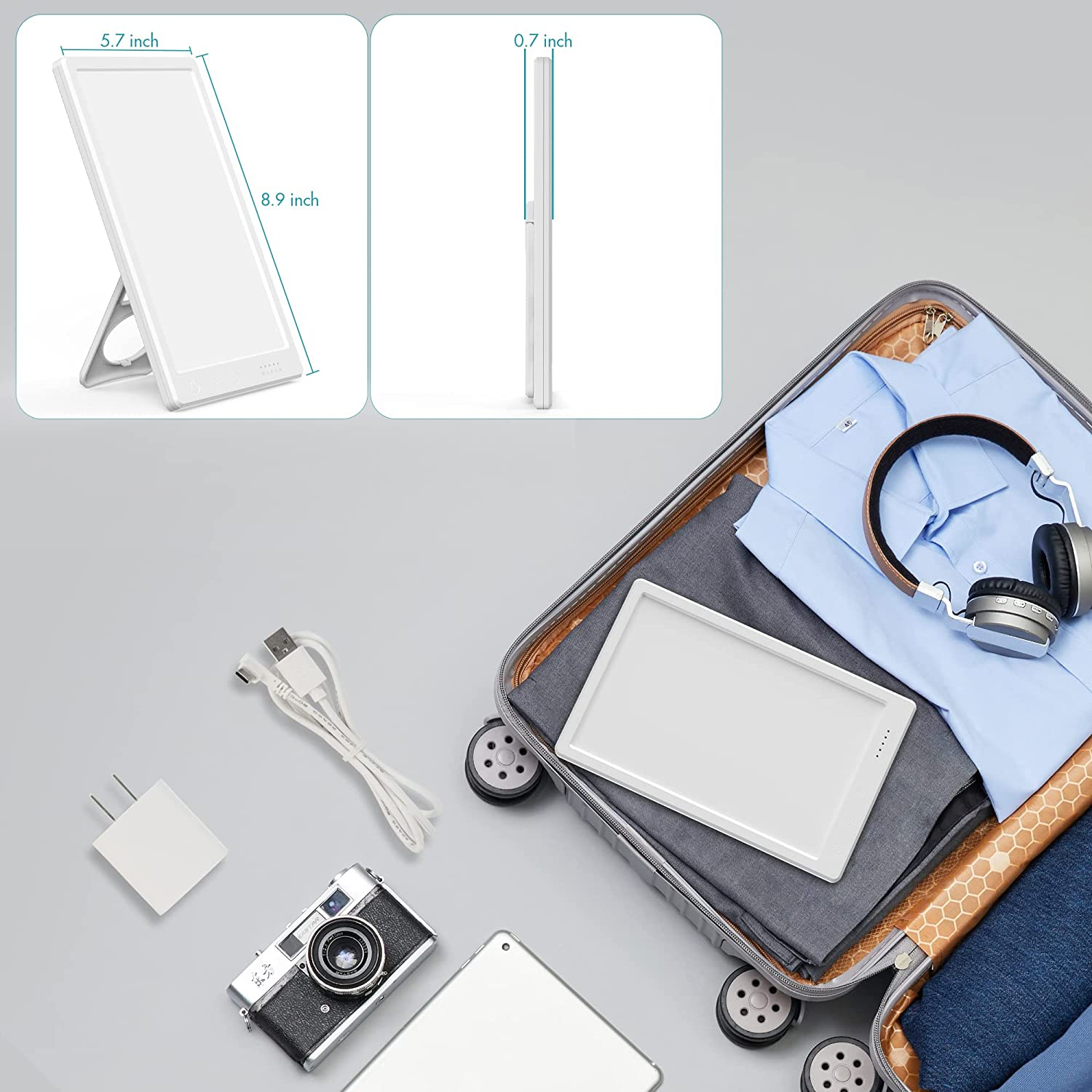 Panergy Light Lamp, Uv-Free 16000 Lux Simulated Sunlight, Sun Lamp with 3 Color Temperature, 4 Brightness Levels & 4 Timers, Touch Control Sunlight Lamp with 45&deg; Foldable Stand for Home Office image number 5