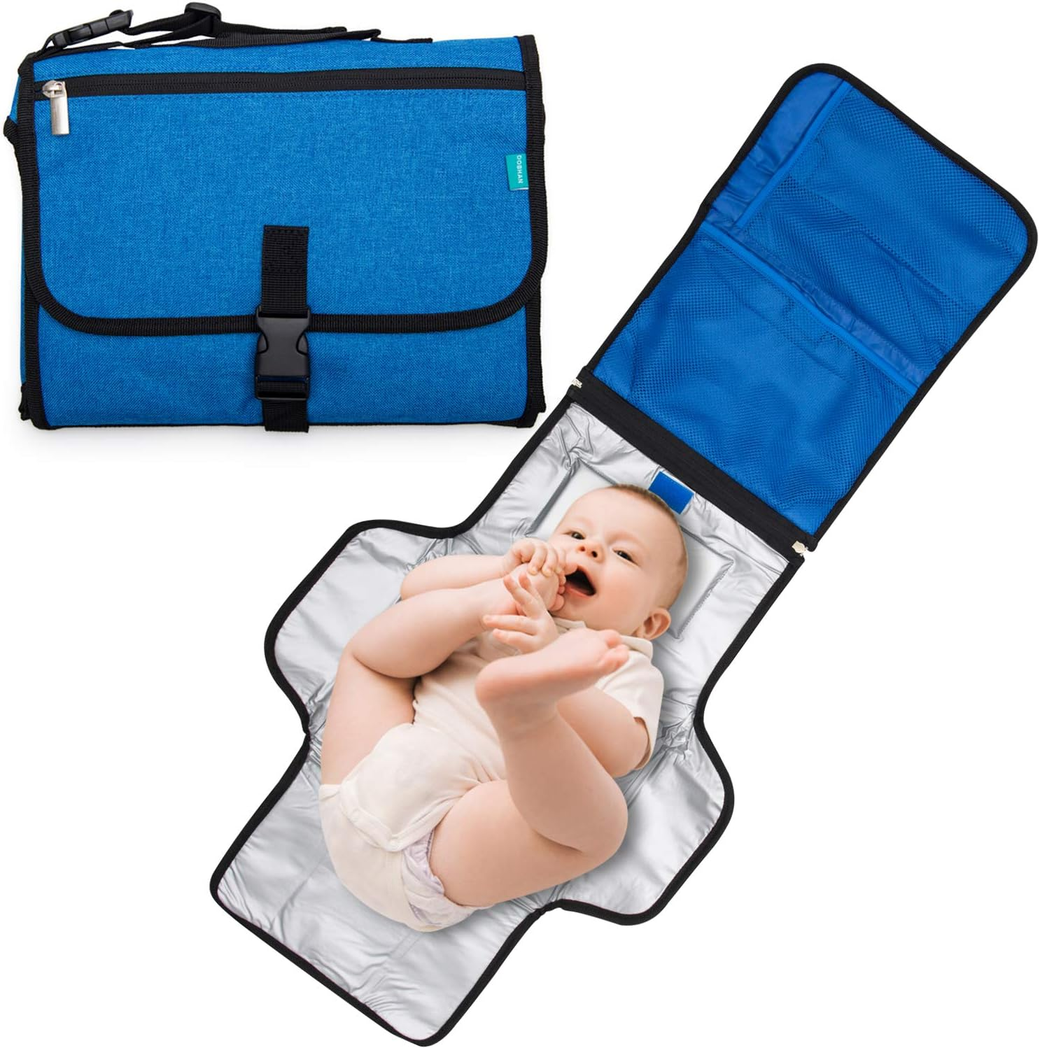 Waterproof Portable Baby Changing Pad | Convenient Handy for Travel and Use at Home | Quality Pad for Babies Boy and Girl image number 2