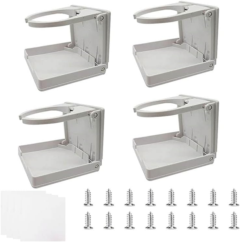 Folding and Adjustable Drink Holder,Adjustable Folding Drink Holder with Screws,Universal Car Cup Drink Holders Automotive Cup,Wall Mount Car Cup Holder for Truck Rvs Yacht Caravan (Black)