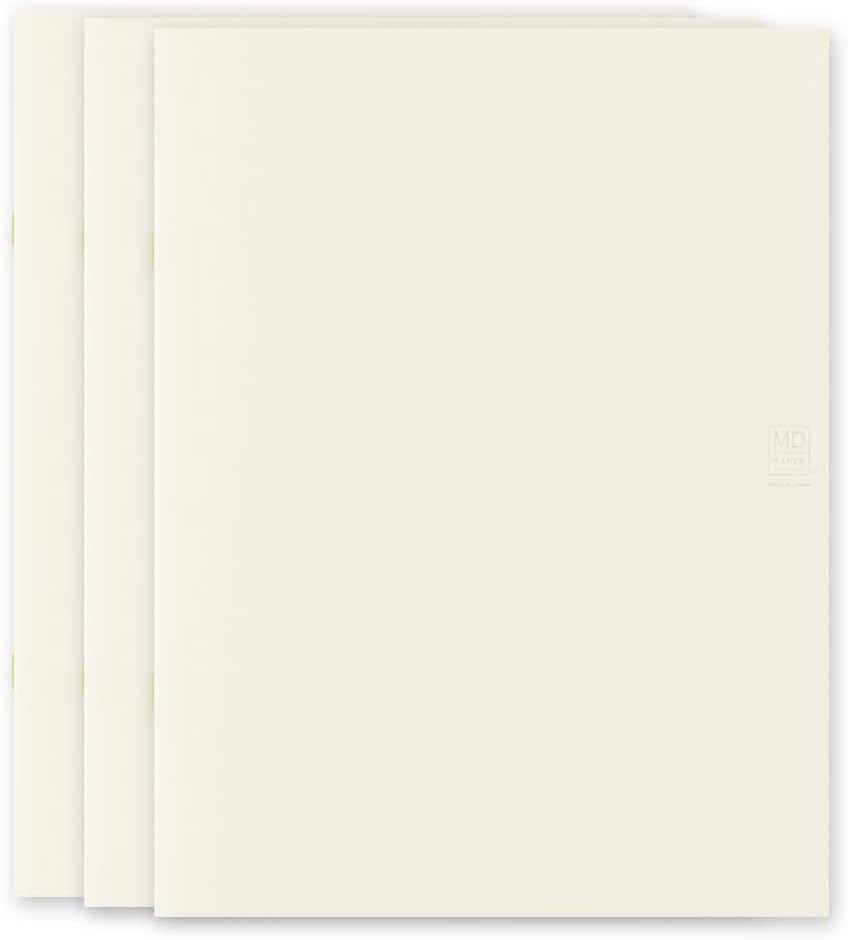 DESIGNPHIL Midori 15308006 Notebook, MD Notebook, Light, A4 Variable Size, Square Ruled, Set of 3, A image number 3