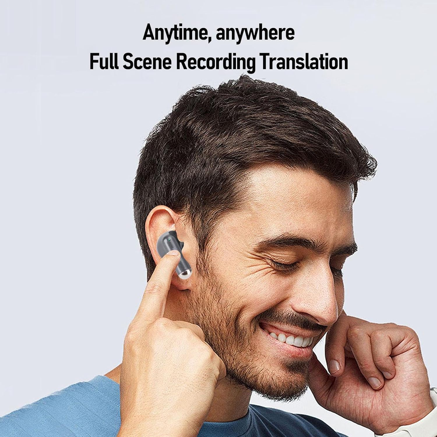 Zopsc 140 Language Translation Earbuds Wireless, Real Time AI Translator with Bluetooth 5.4, High Accuracy, 30H Battery, Touch Control, for Business Meetings Travel Abroad