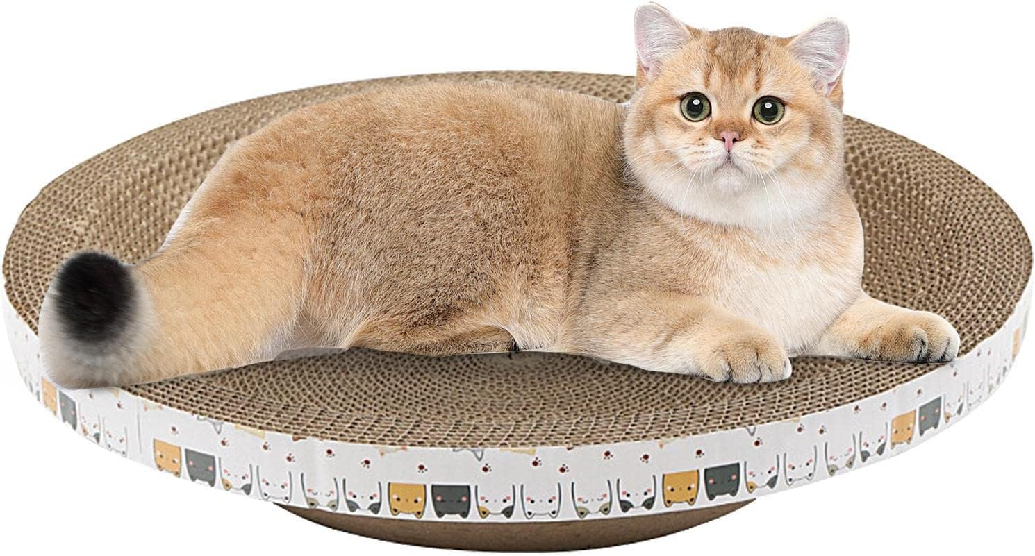 Scratching Board for Cats | High-Density Bowl-Shaped Cat Scratcher Cardboard for Cat Scratch | Cat Furniture Scratching Pads for Indoor Cats Sleeping Cat Scratch Post Gyouza image number 6
