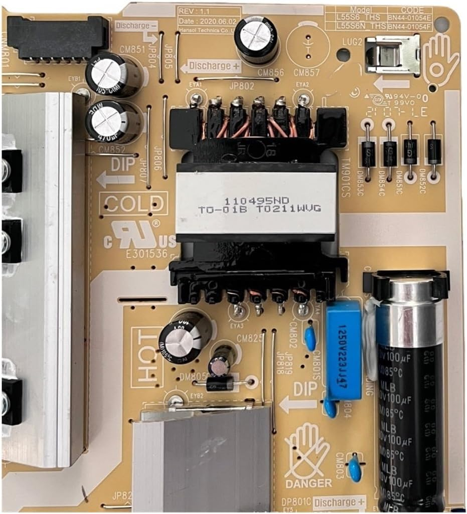 Replacement TV Power Strip L55S6N THS BN44-01054F = BN44-01054E for LCD TV UN50TU8000FXZA TV Accessories Replacement TV Motherboard