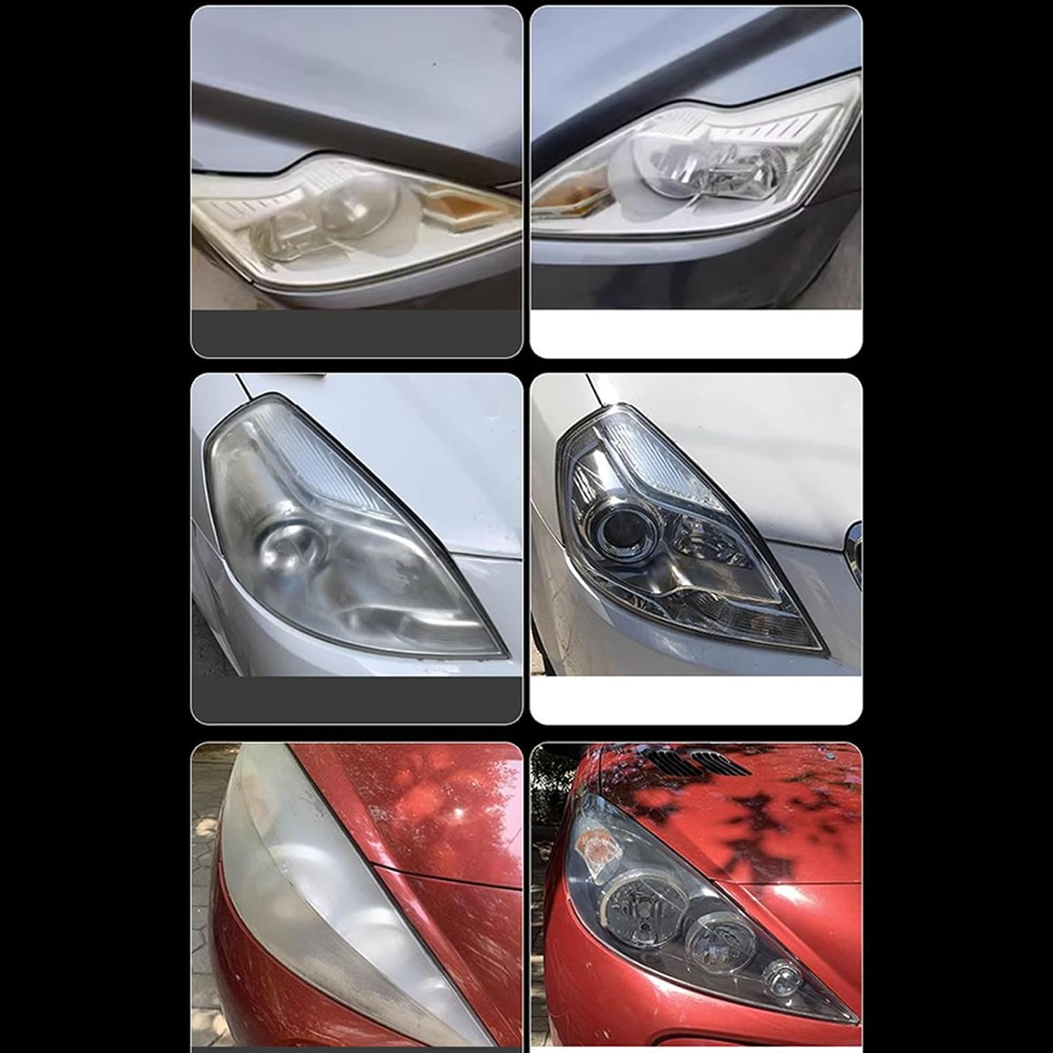 Car Headlight Restoration Kit,Headlight Polishing Cleaner Coating Agent - Automotive Repair Restorer for Drivers Vehicle Truck SUV RV Night Driving Daily Care Refurbishment image number 4
