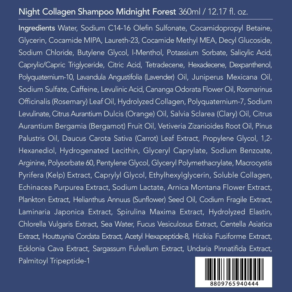 TREECELL - Night Collagen Shampoo Midnight Forest 360Ml image number 2