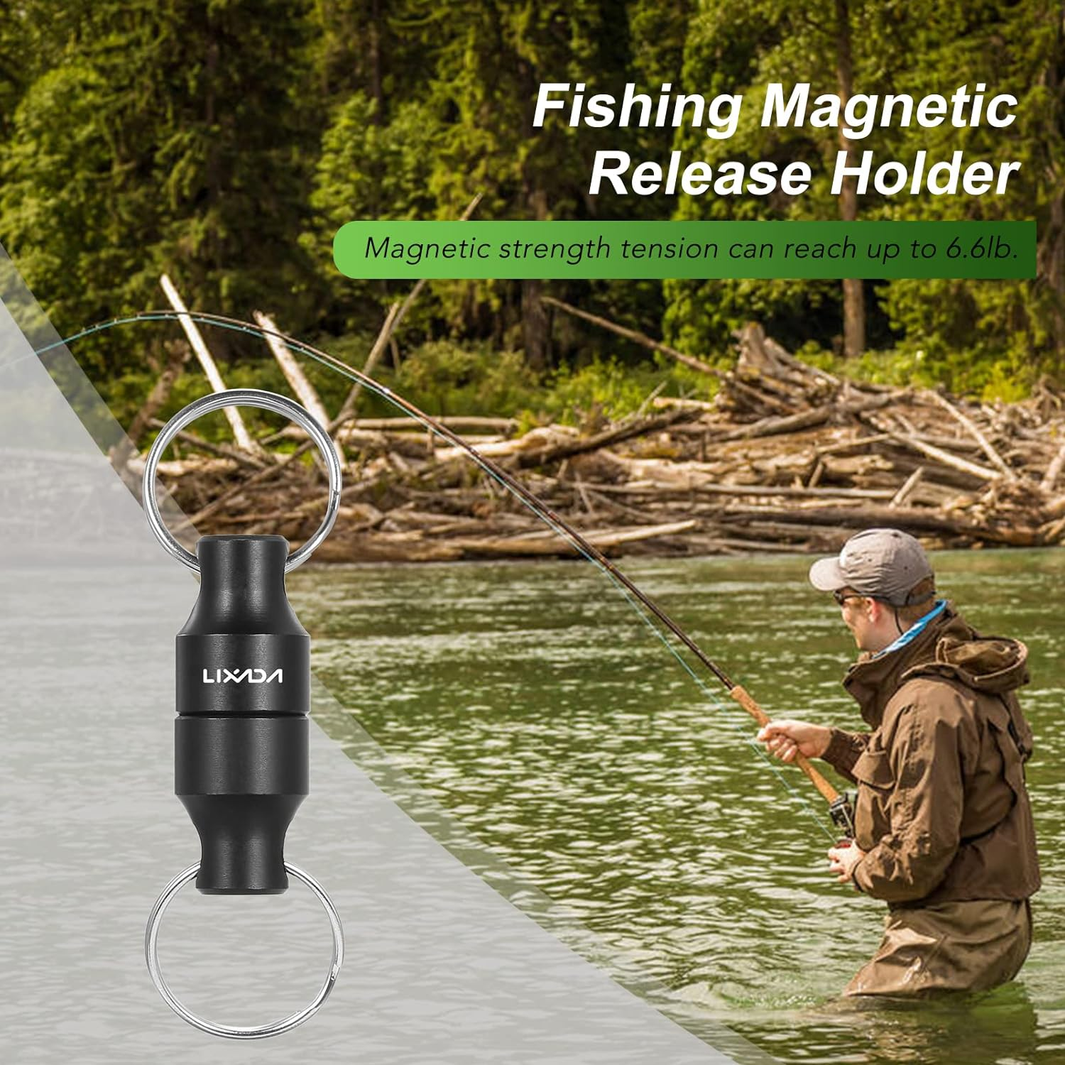 Mingzhe 3Pcs Fly Fishing Magnetic Net Release Holder Keeper Magnet Clip Landing Net Connector image number 2