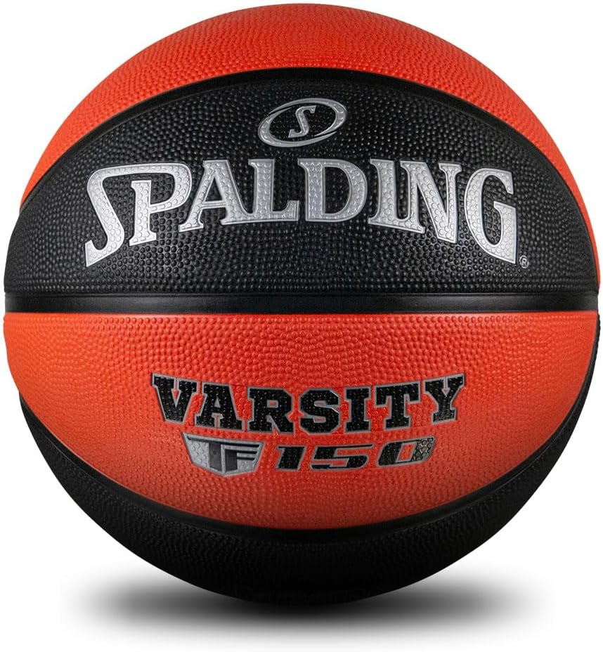 Spalding Varsity TF-150 Outdoor Basketball, Black & Orange, Size 7 image number 2