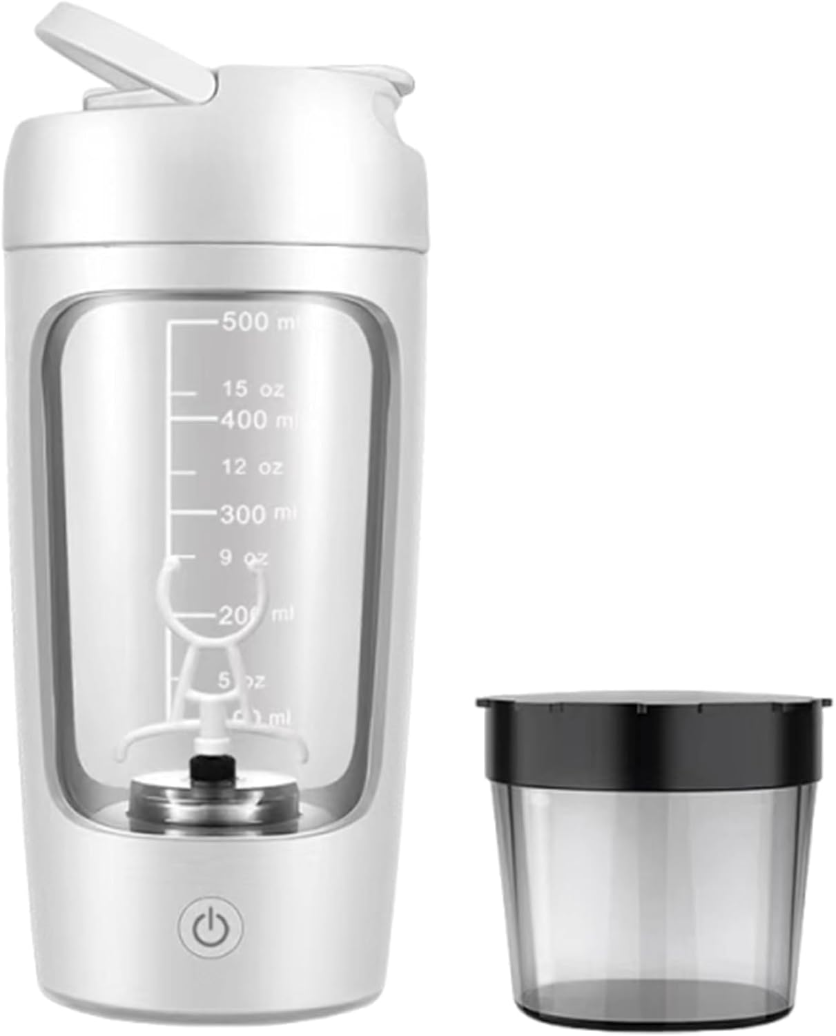 Electric Protein Shaker Bottle Storage Box，650Ml Mixer Bottle, Made with Tritan - BPA Free, Rechargeable Shaker Cups for Protein Shakes (Blue) image number 6