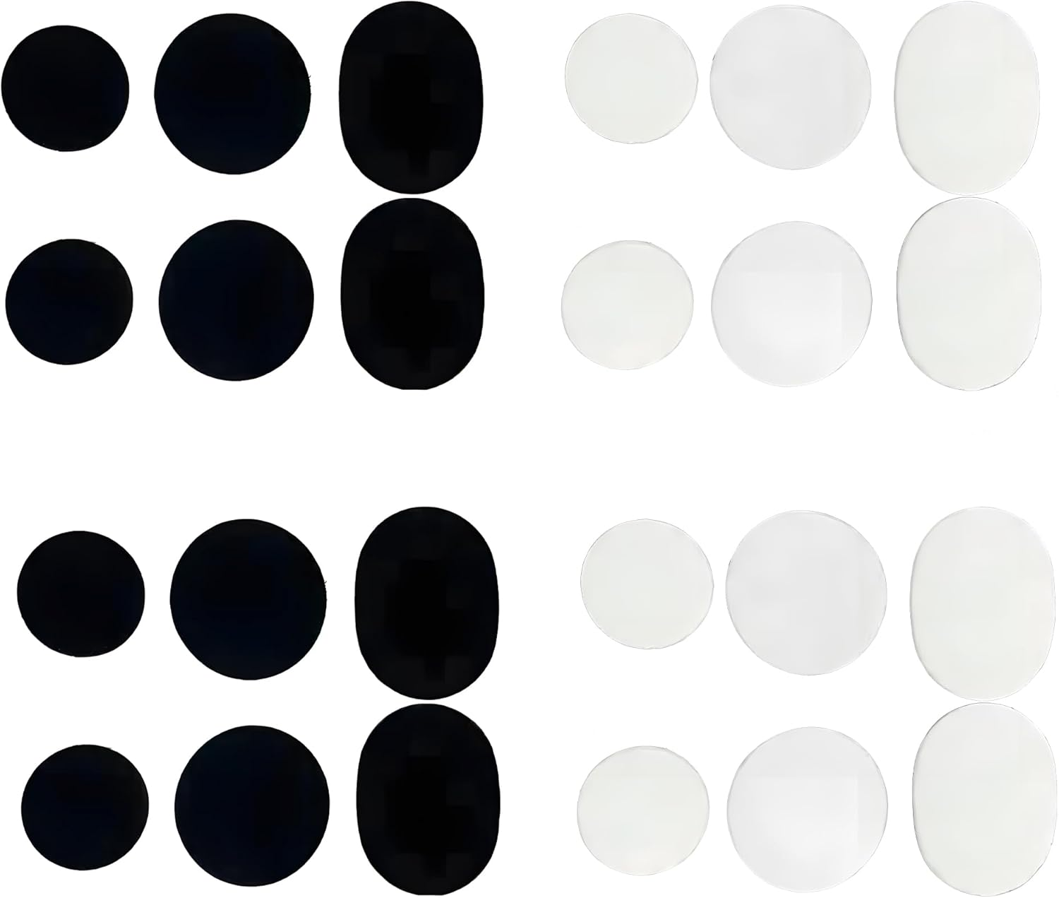 24Pcs Leather Repair Patches for Shoes, Quick Self-Adhesive Sneaker Repair Patches - Durable & Washable Shoe Goo Alternative for Cracked Toe Caps, Mesh Tears & Heel Scuffs(Black+White) image number 2