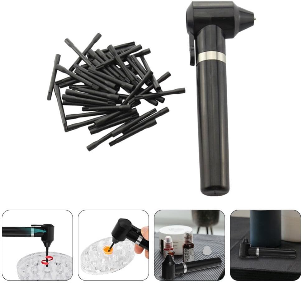 COHEALI 1 Set Pigment Mixer Machine Ink Mixer Eyebrow Color Stirrer with 50Pcs Mixing Sticks Electric Agitator Machine for Makeup Microblading Supplies Black image number 5