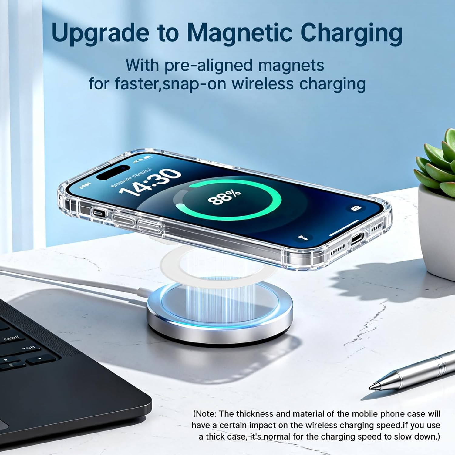 Tzylomirx 2 Pack Universal Magnetic Ring, Magnetic Adapter Compatible with Magsafe Accessories for Iphone 16/15/14/13/12/11 (Mini, Pro, Max), Samsung Galaxy S22/S21 FE Ultra image number 2