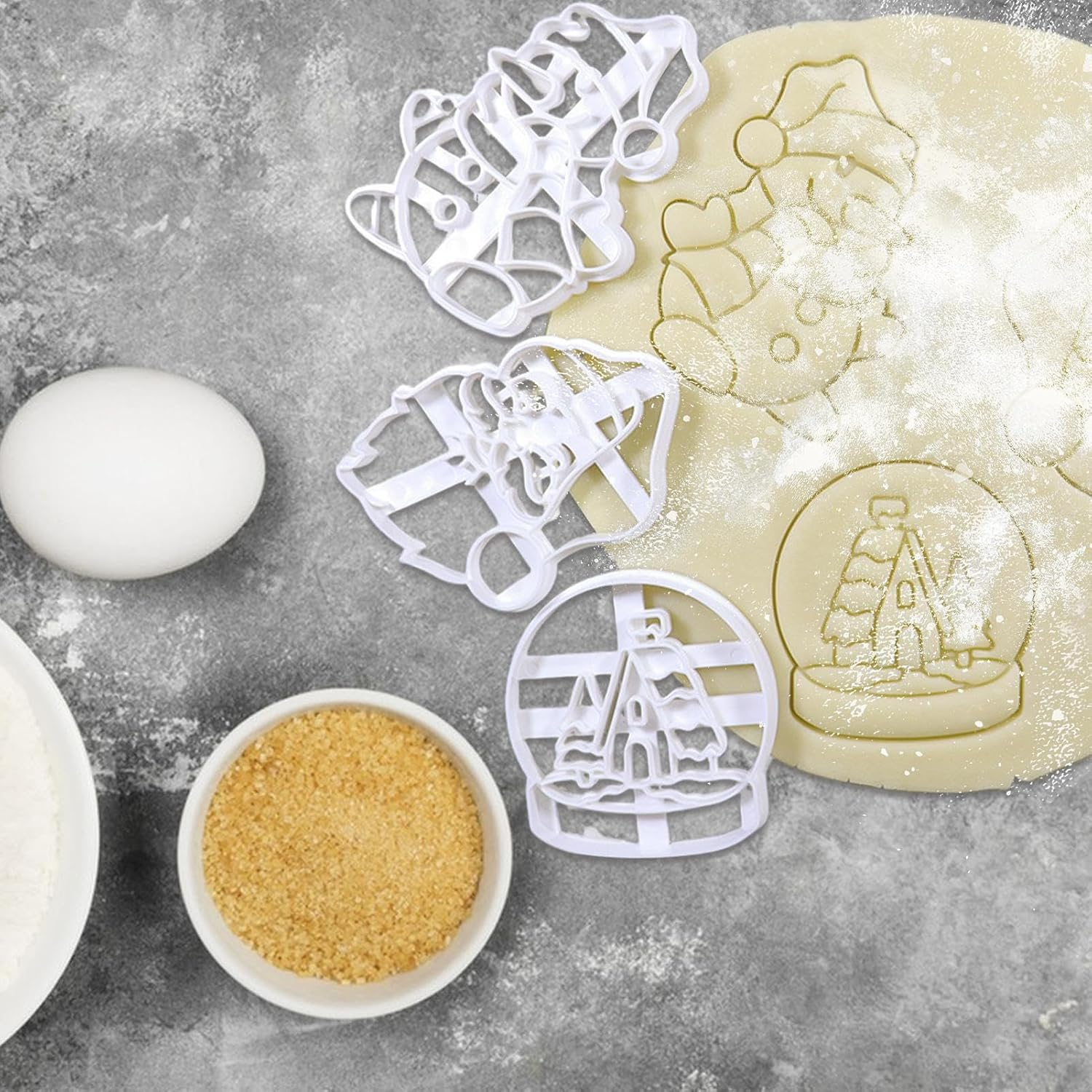 Christmas Cutter - Christmas Cutter | Baking Shaped Non-Stick Cutter, Reusable Snowball Cutter for Christmas Baking image number 5