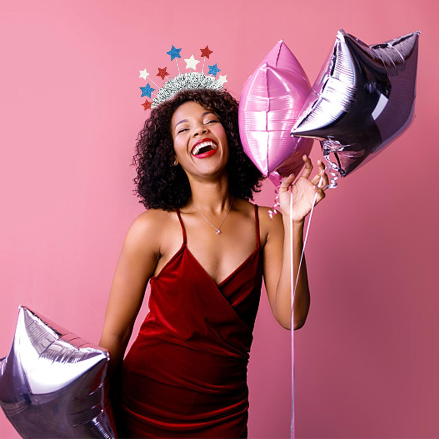 Pack of 2 Star Hair Bands, Exquisite Shiny Headpiece, Party Photo Props, Holiday Hair Accessories, Suitable for Birthday Parties and Banquets image number 3