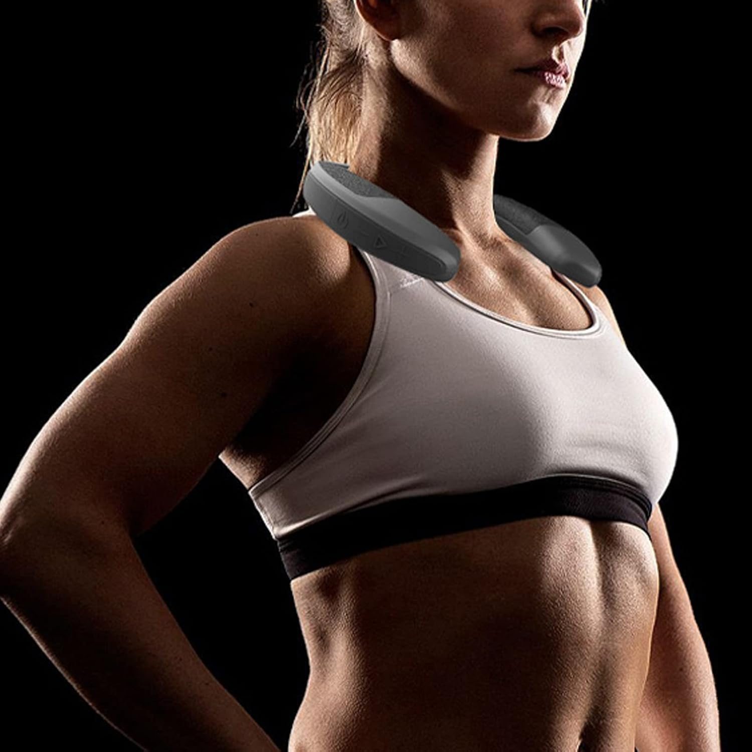 Asixxsix Neckband Speaker, 3D Stereo Noise Cancelling Hands Neck Speaker Wireless Wearable with Mic Portable for Home Sport Outdoor Cycling Hiking image number 4