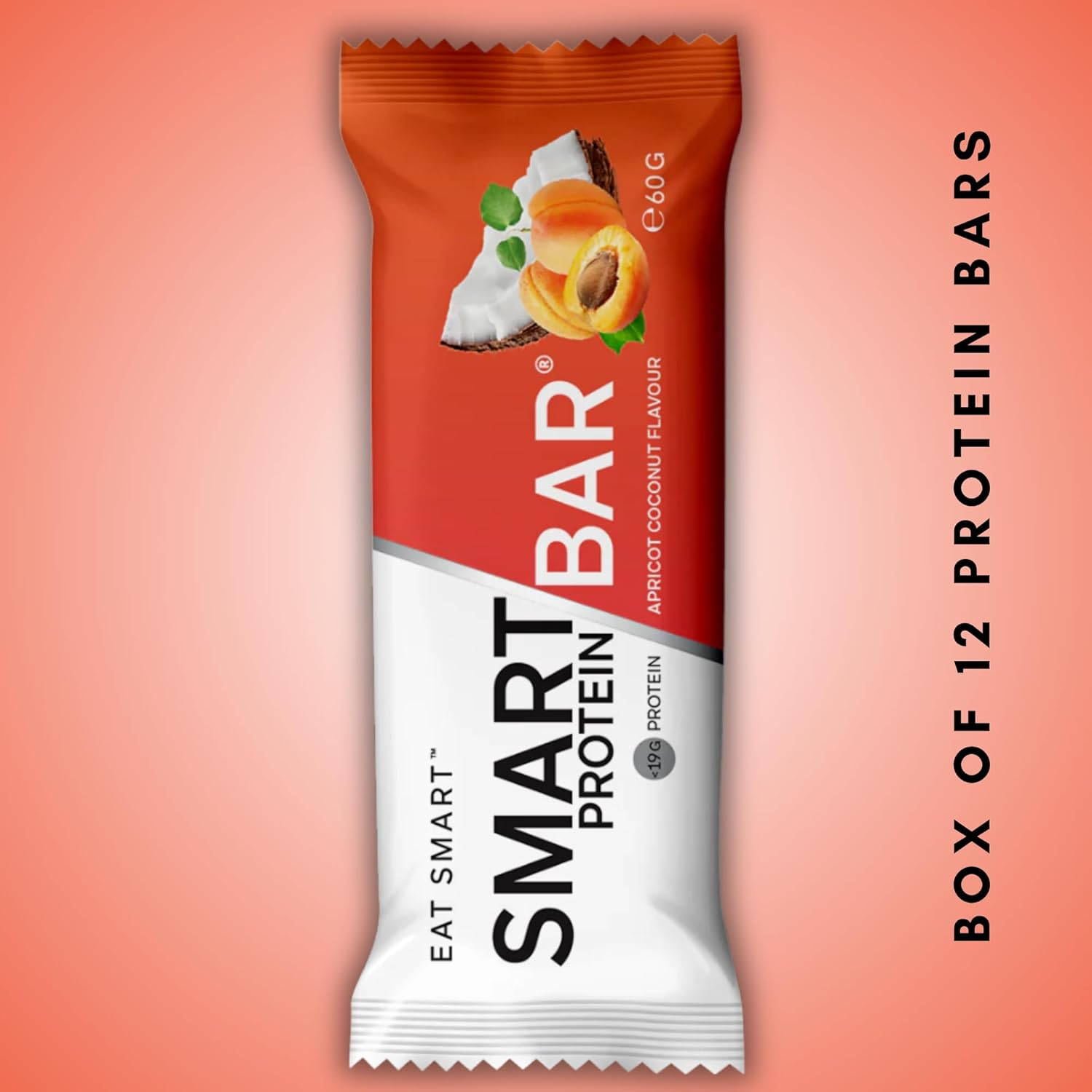 Smart Bars Protein Bar - Apricot Coconut, 12 X 60 G | 18.4 G High Protein Snack, Keto Friendly, Nutritional, Low-Carb, Low Sugar image number 4