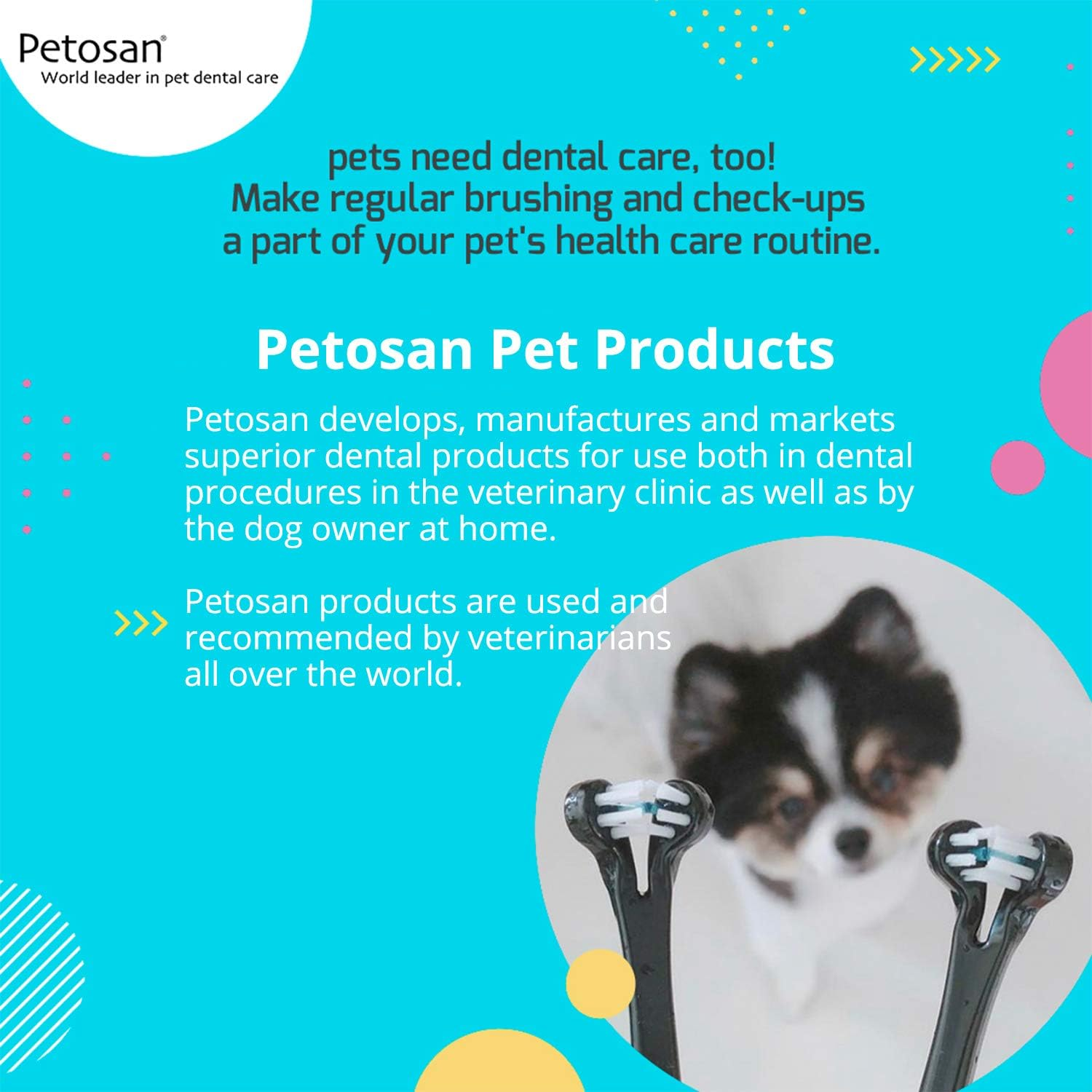 Petosan Double Headed Toothbrush for Toy Dogs, image number 1
