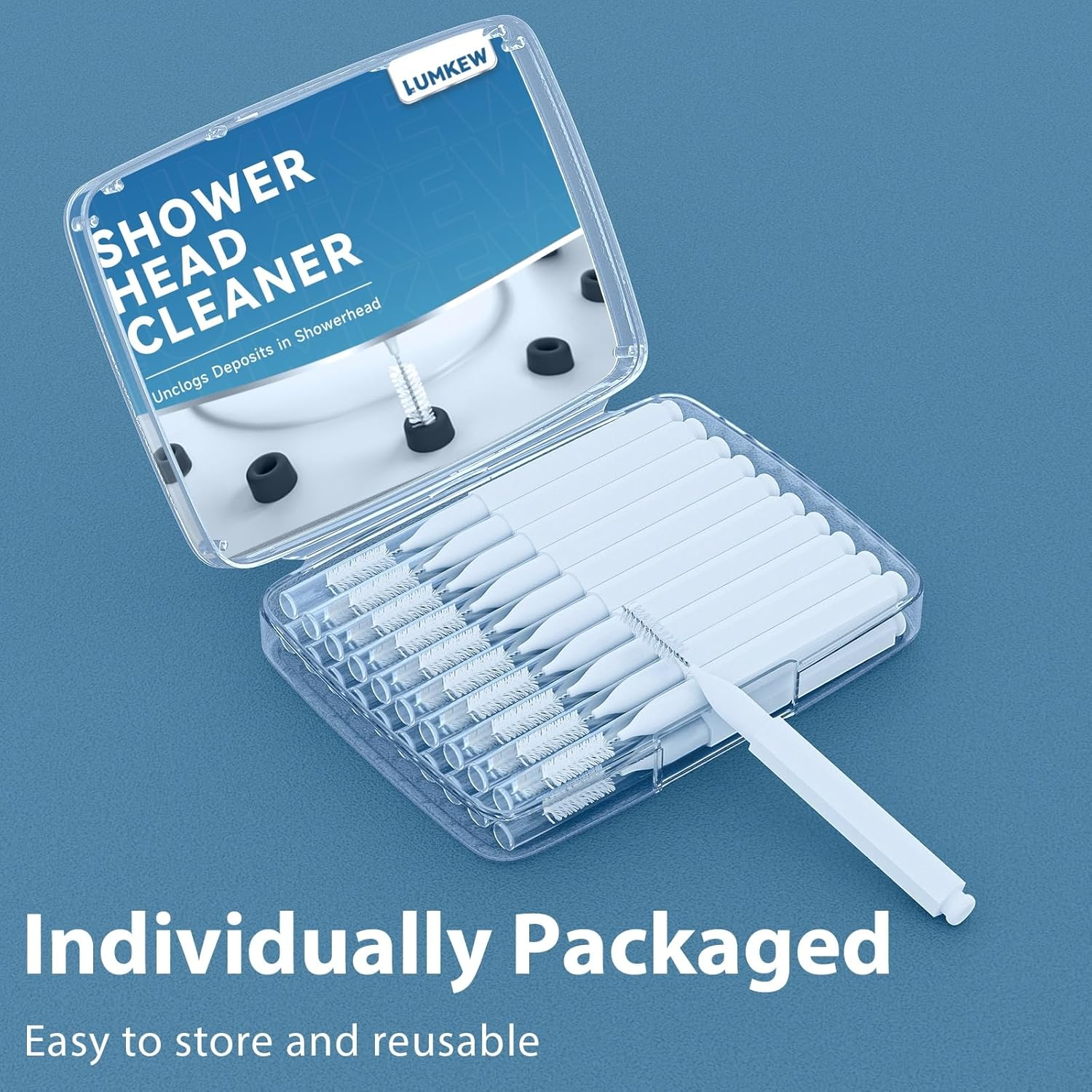 Shower Head Cleaning Brush for Small Hole, Multifunctional Shower Head Cleaner Tool Anti-Clogging Nozzle with Storage Boxes, Showerhead Cleaning Brushes Picks for Household, 20 Pcs image number 4