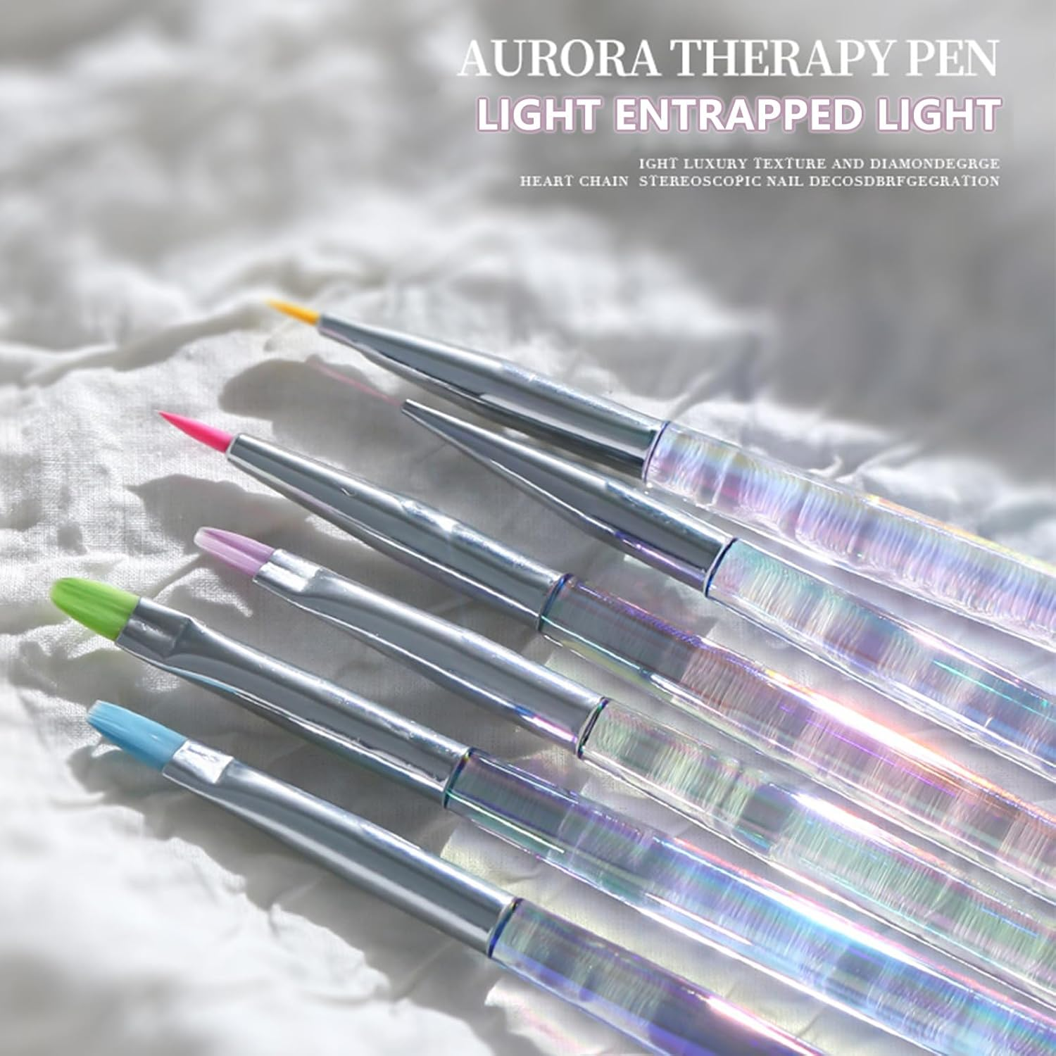 &zwnj;Taoluwin 6Pcs Nail Art Brushes Set, Professional Nail Art Design Pen, Nail Painting Brushes Kit with Acrylic Handle, Easy to Clean, Perfect Gift for Nail Artists image number 3